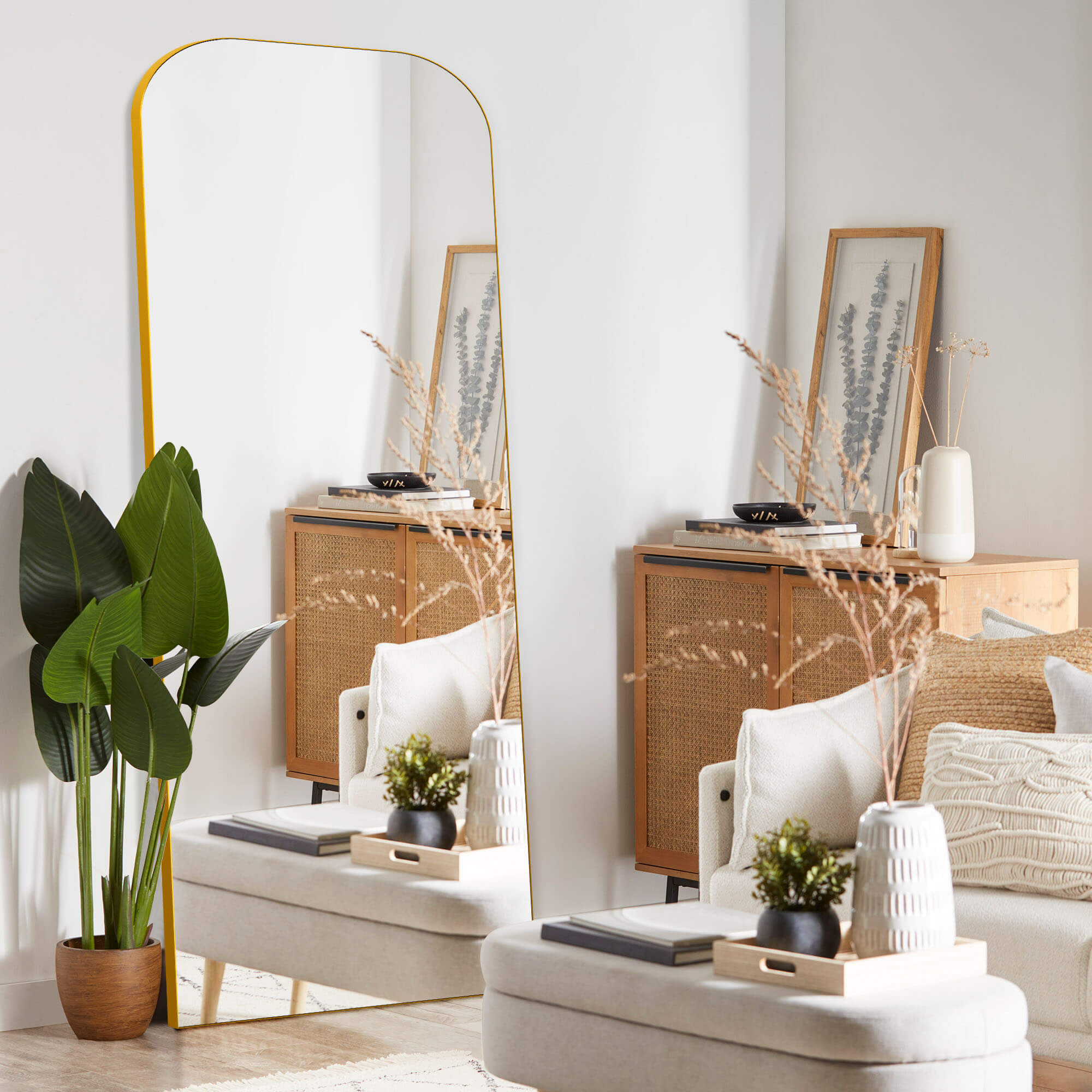 Thalia-Iron Frame Arch Full Length Dressing Mirror