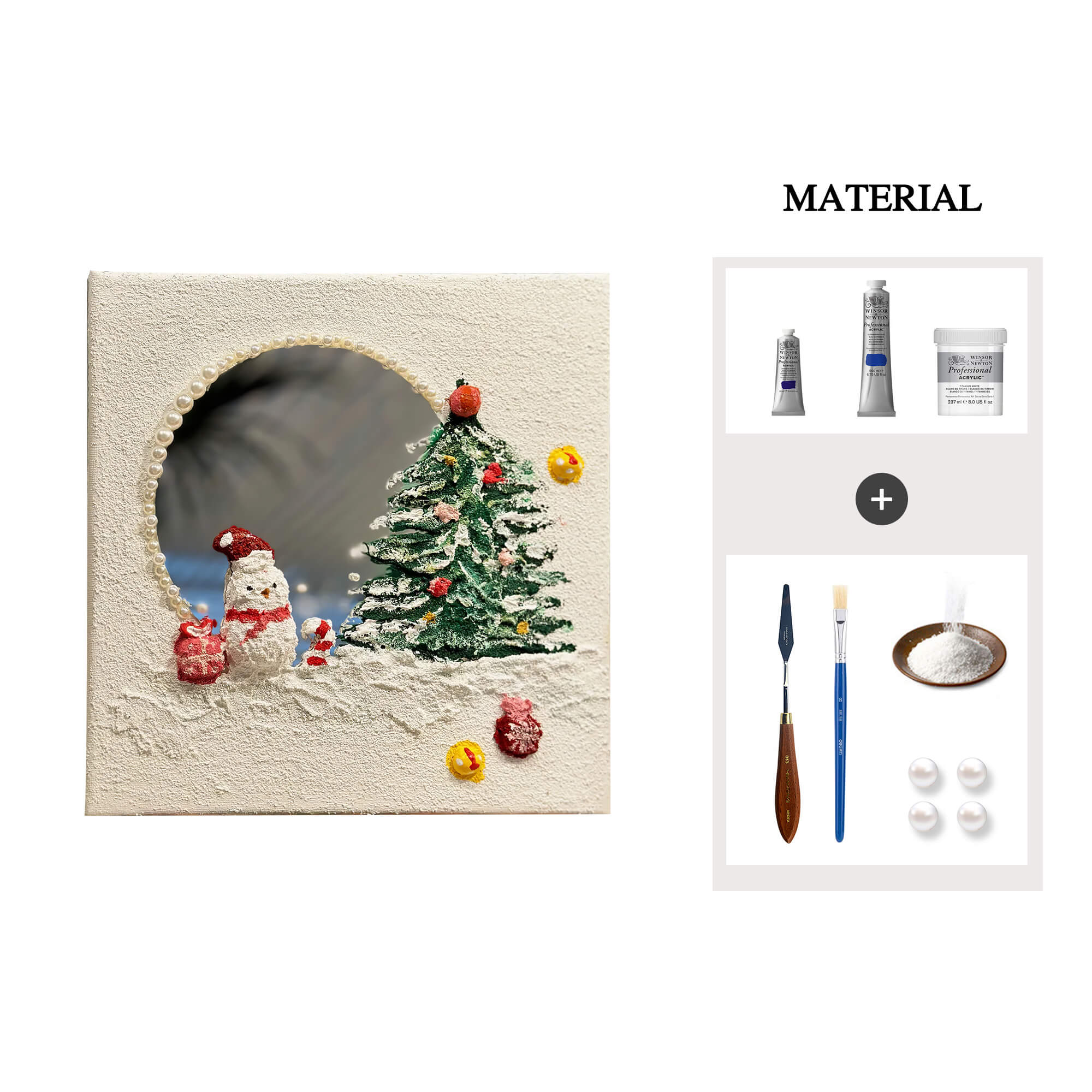 Creative Acrylic Painting Clay Pearls DIY Mirror