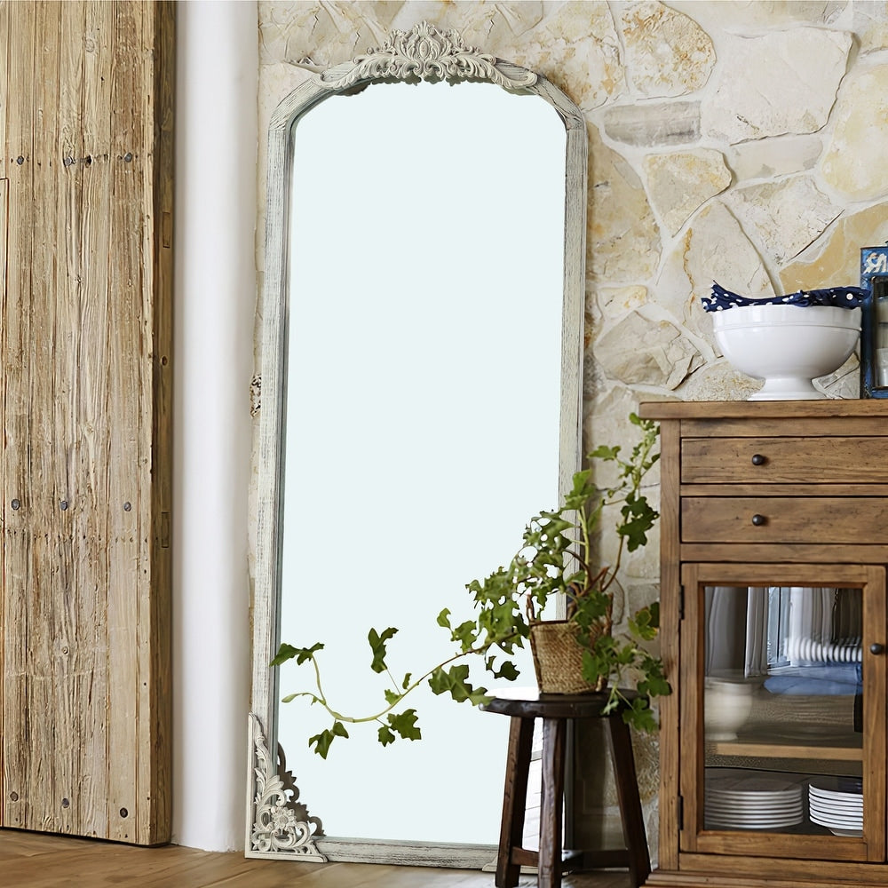 Jucy- 67"x28" Three Interchangeable Carved Solid Wood Full length Mirrors