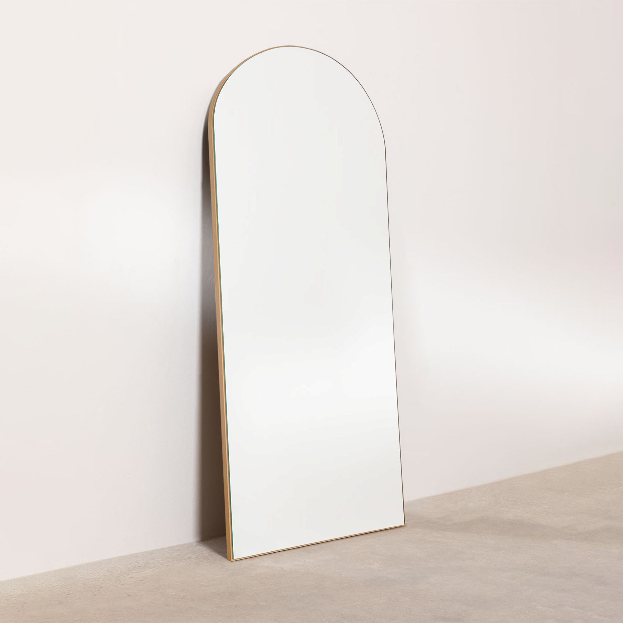 gold wood arch mirror