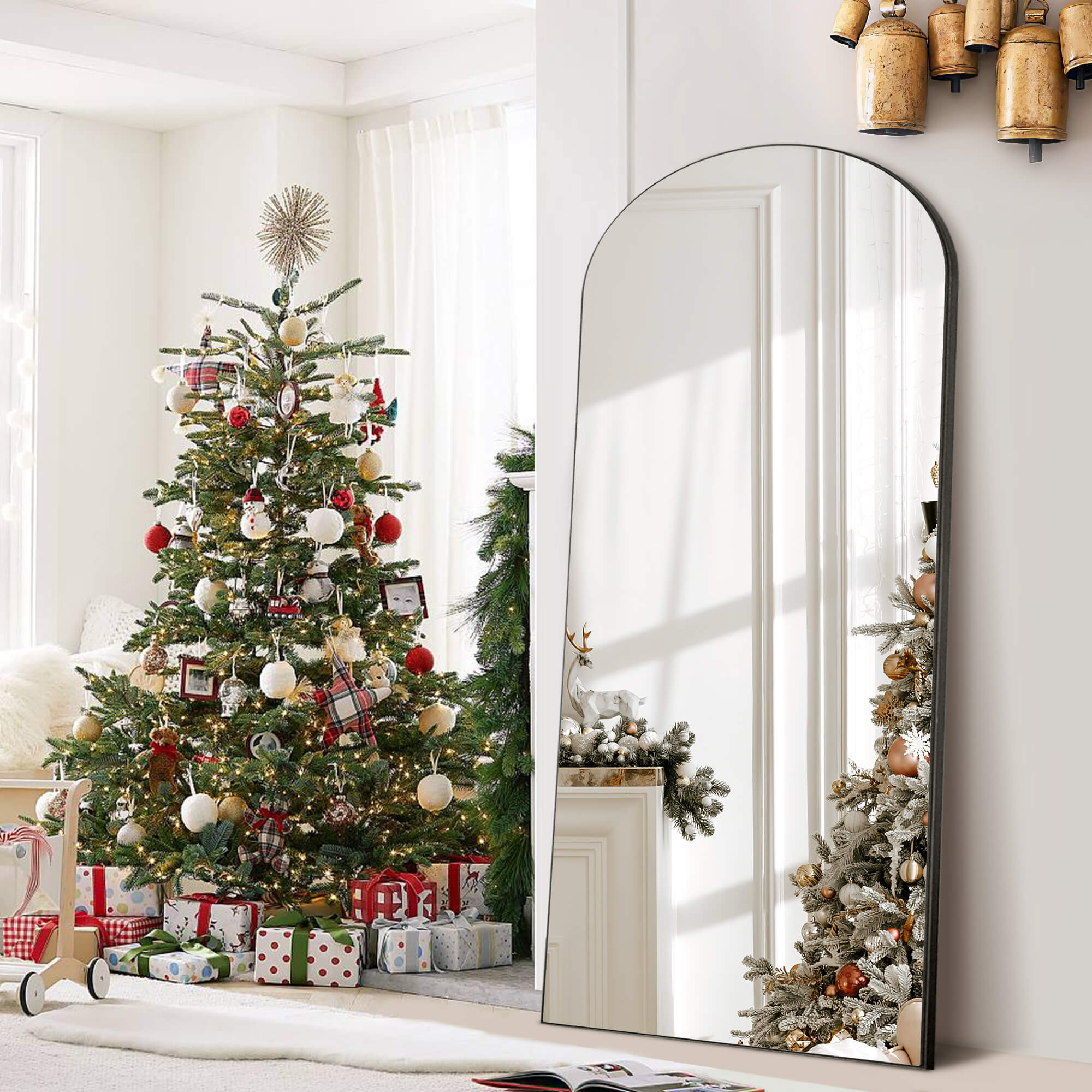 Riley-Oversized Arched-top Full Length Standing Mirror