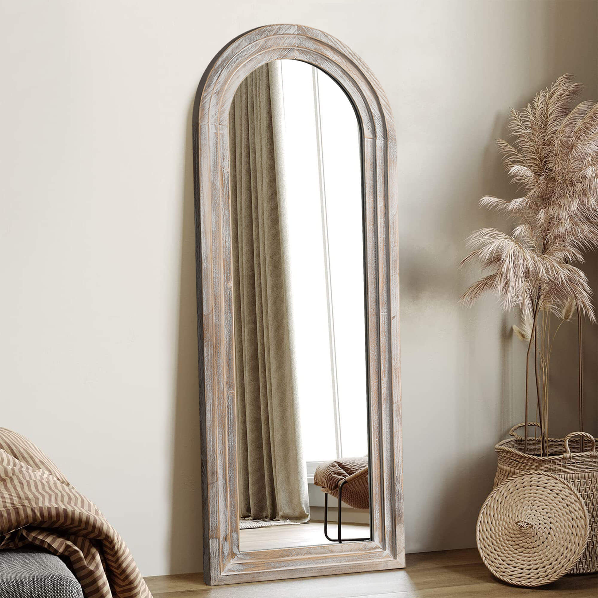 Vincent-65"x22" Modern & Rustic Beveled Full Length Mirror
