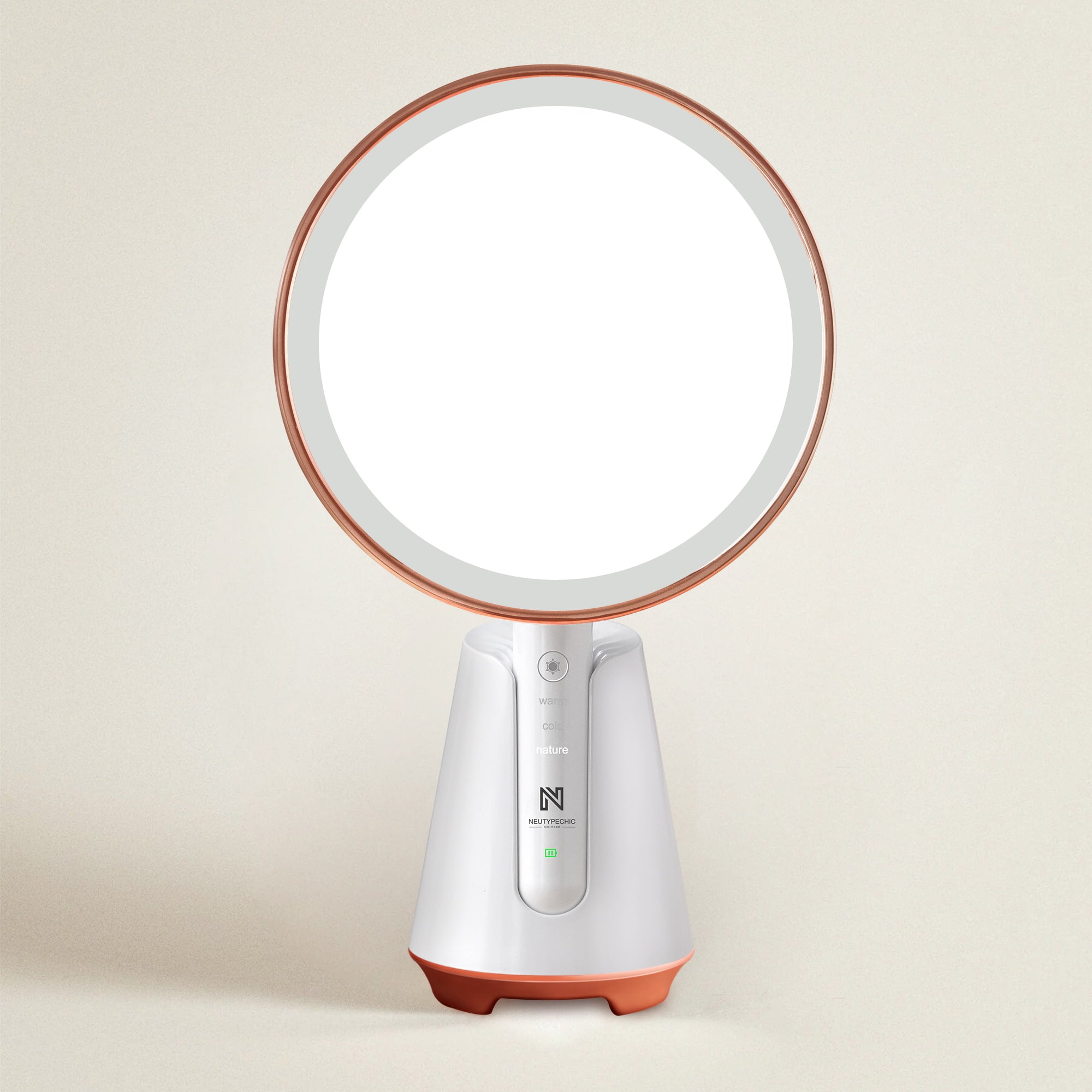 Amanda-8'' Diameter Rechargeable Magnification LED Handheld Lighted Vanity Mirror