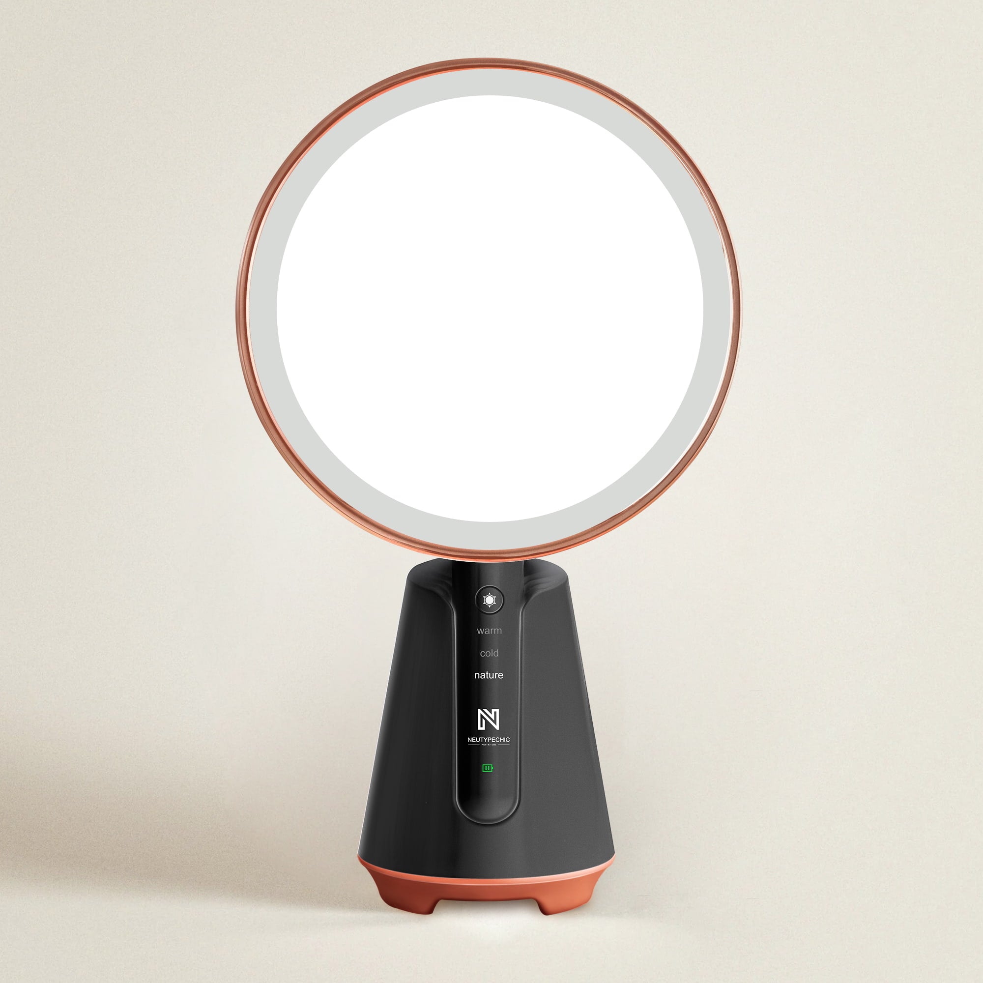 Amanda-8'' Diameter Rechargeable Magnification LED Handheld Lighted Vanity Mirror