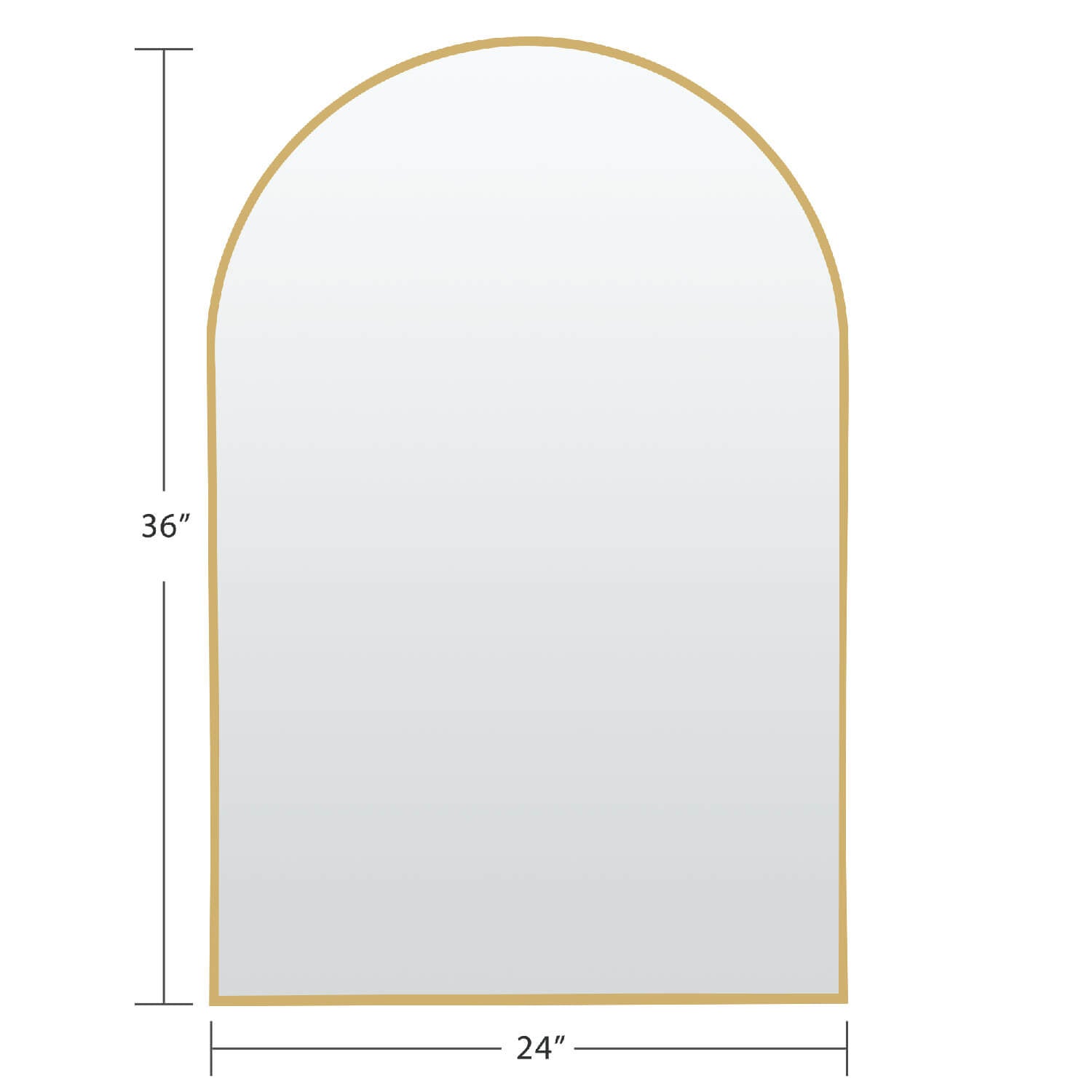 Joyce-24"x35" Arched Wall Decor Mirror Bathroom Arch Top Wall Mirror