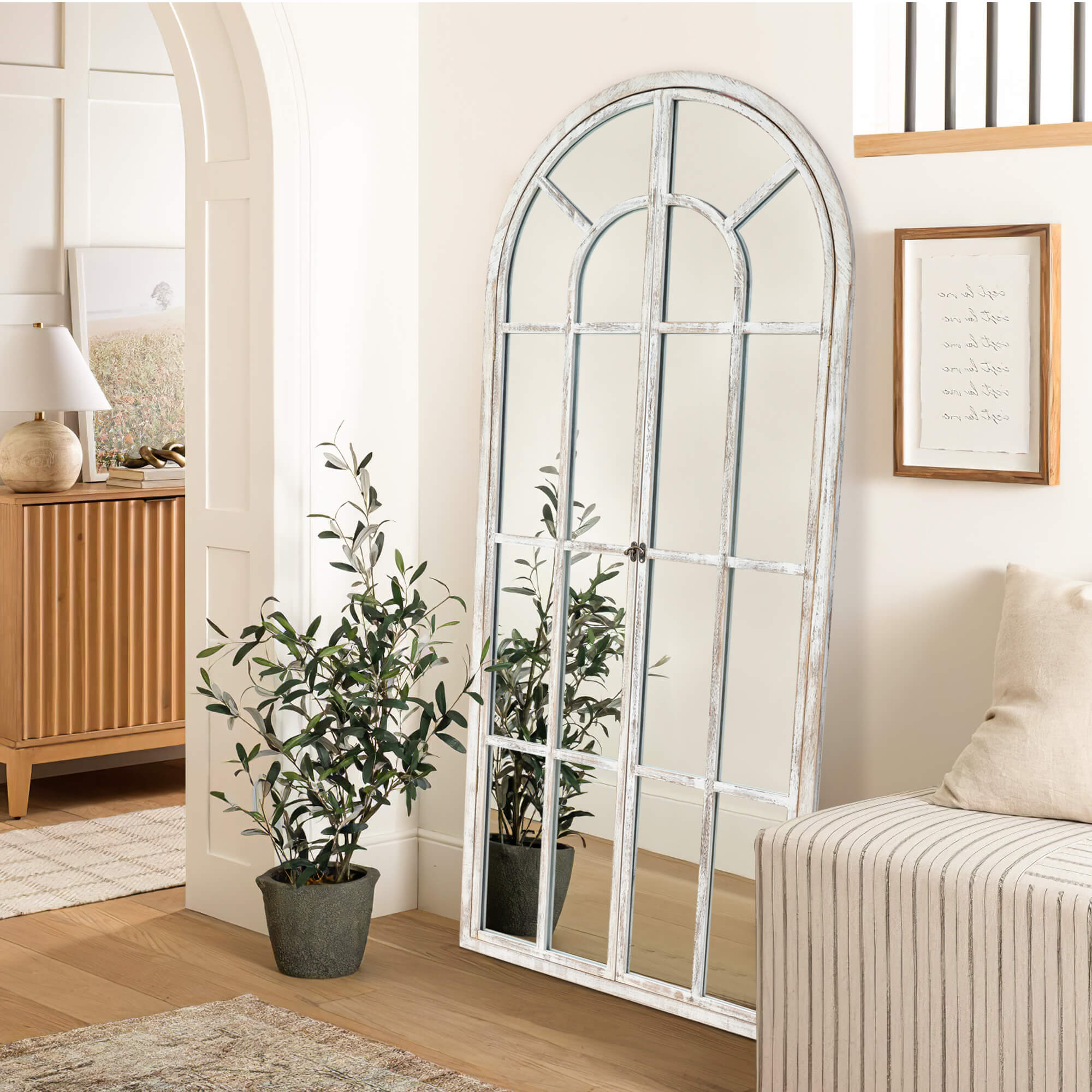 Sonia-71"x31.5" Farmhouse Wood Full Length Mirror