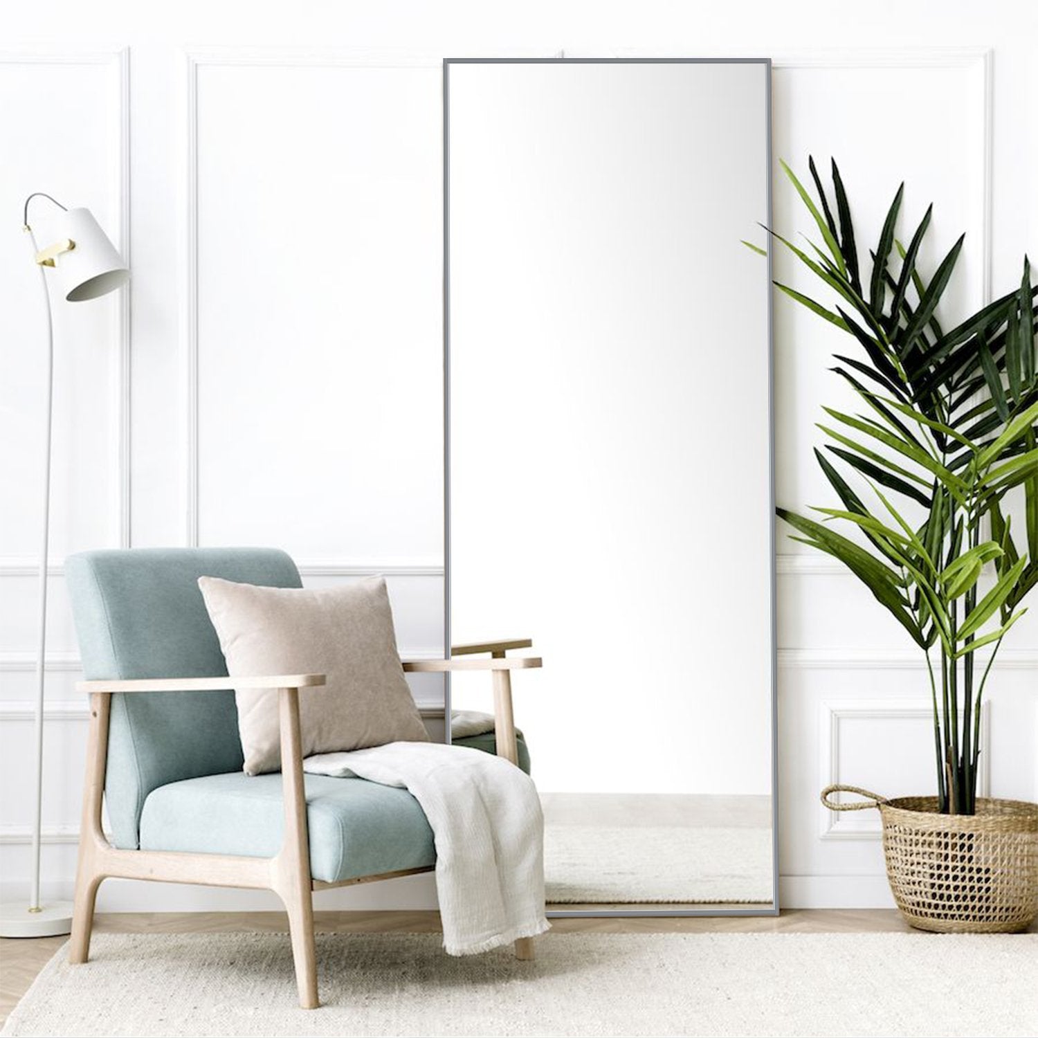 siver mirror wall mirror
