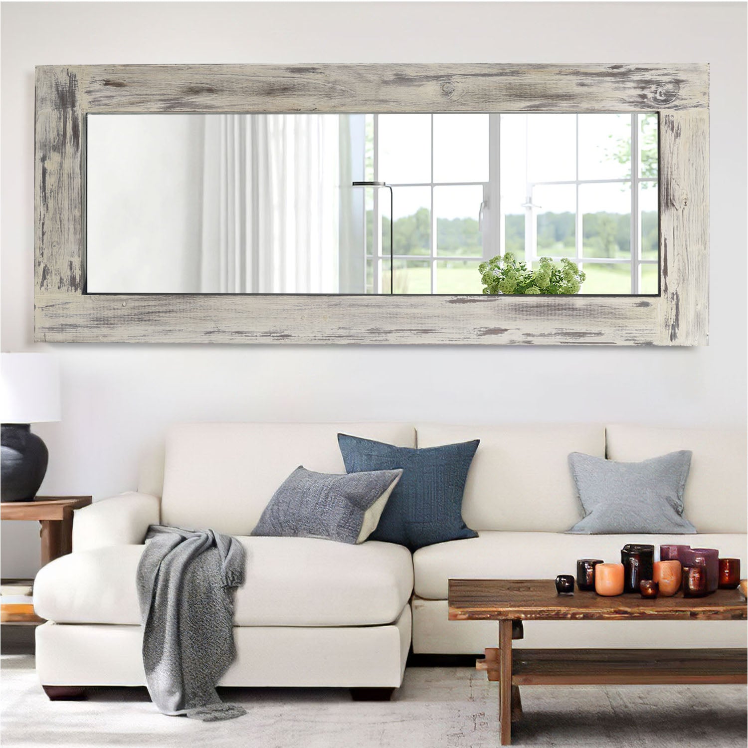 full length standing wood mirror