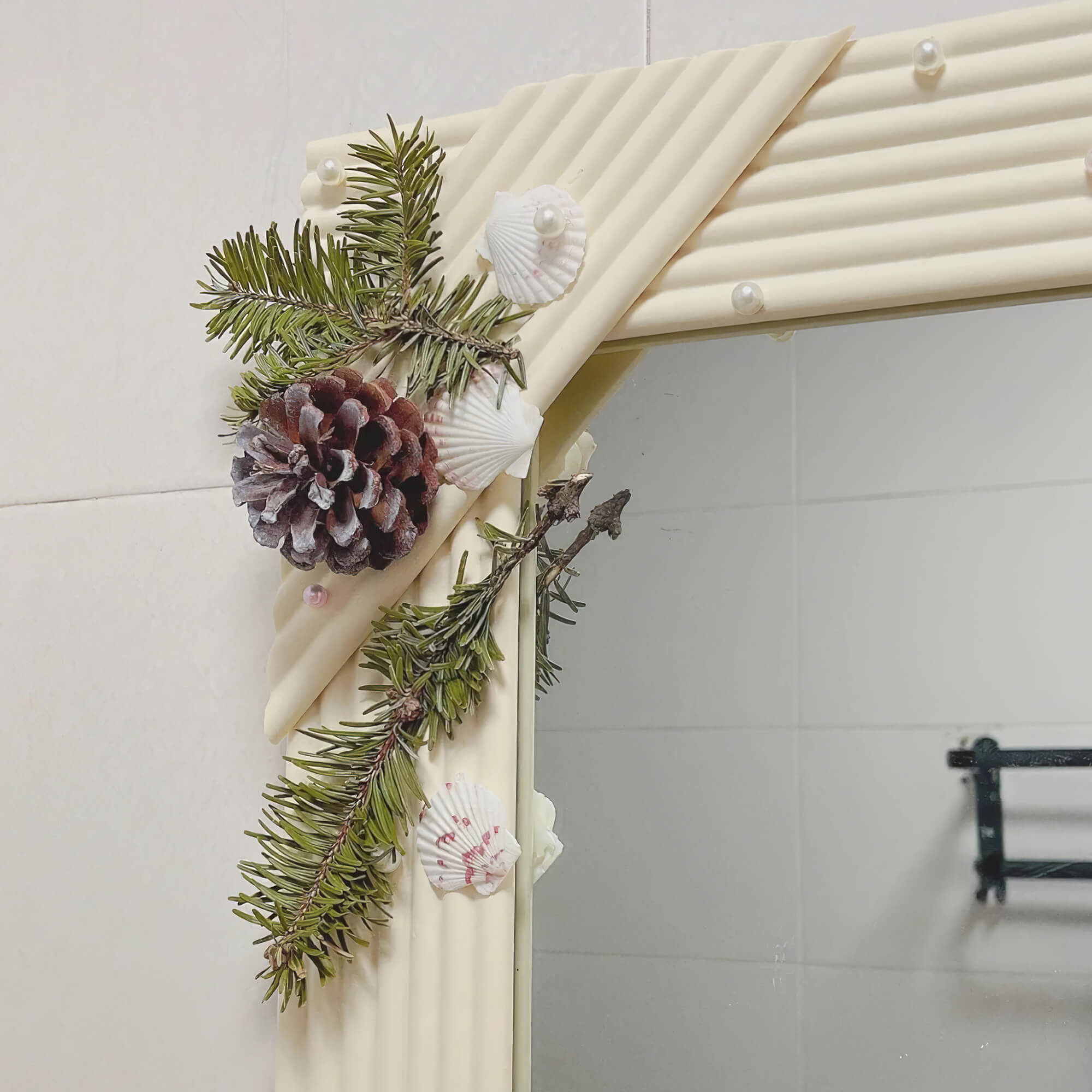 Countryside Sea Shell Pine Bumper Strip DIY Mirror