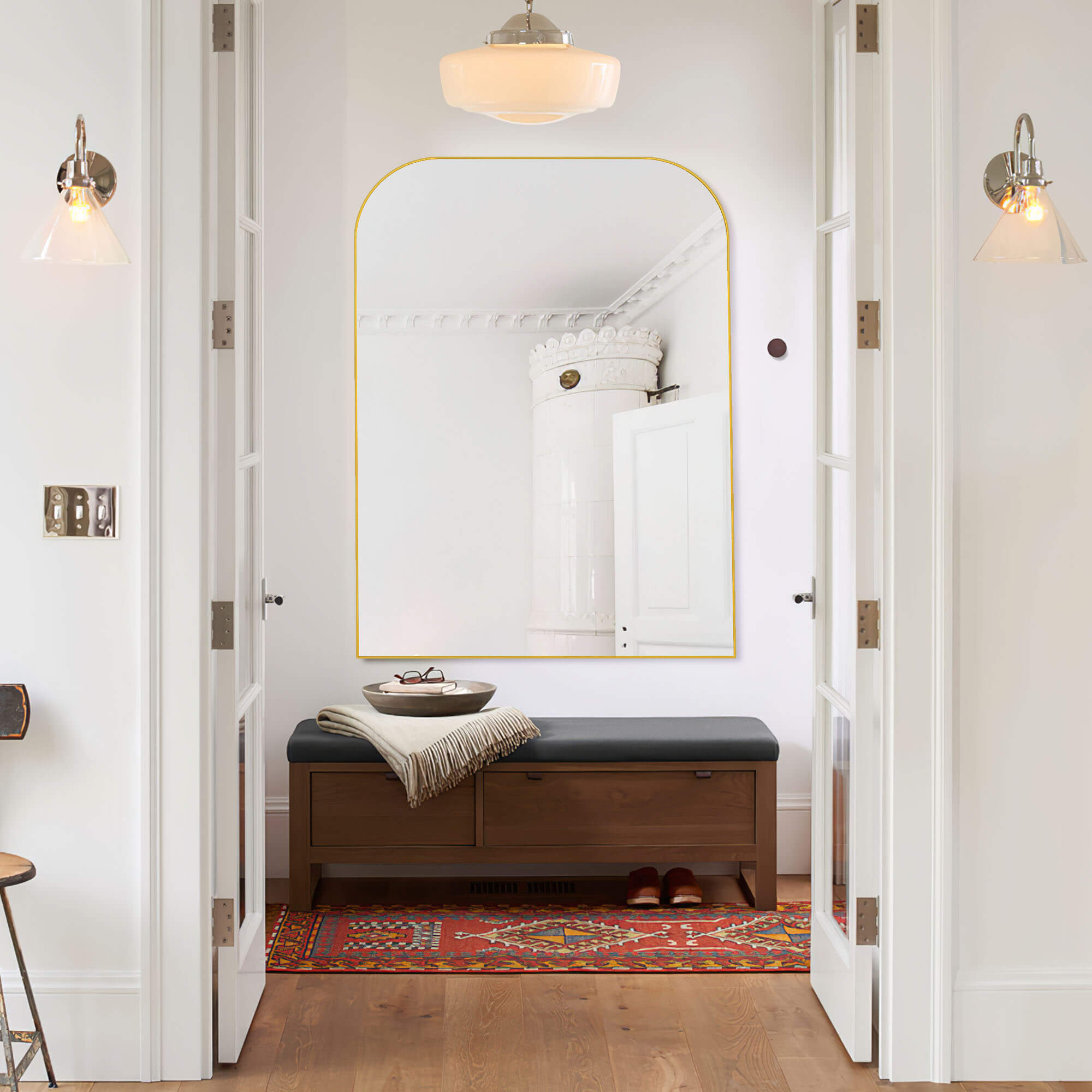 gold decor wall mirror
