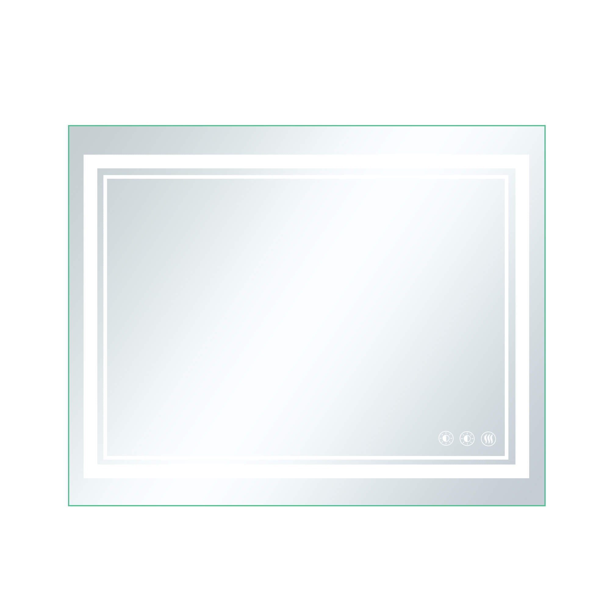 Gladys-Dimmable Lighted RGB LED Bathroom Mirror with Lights