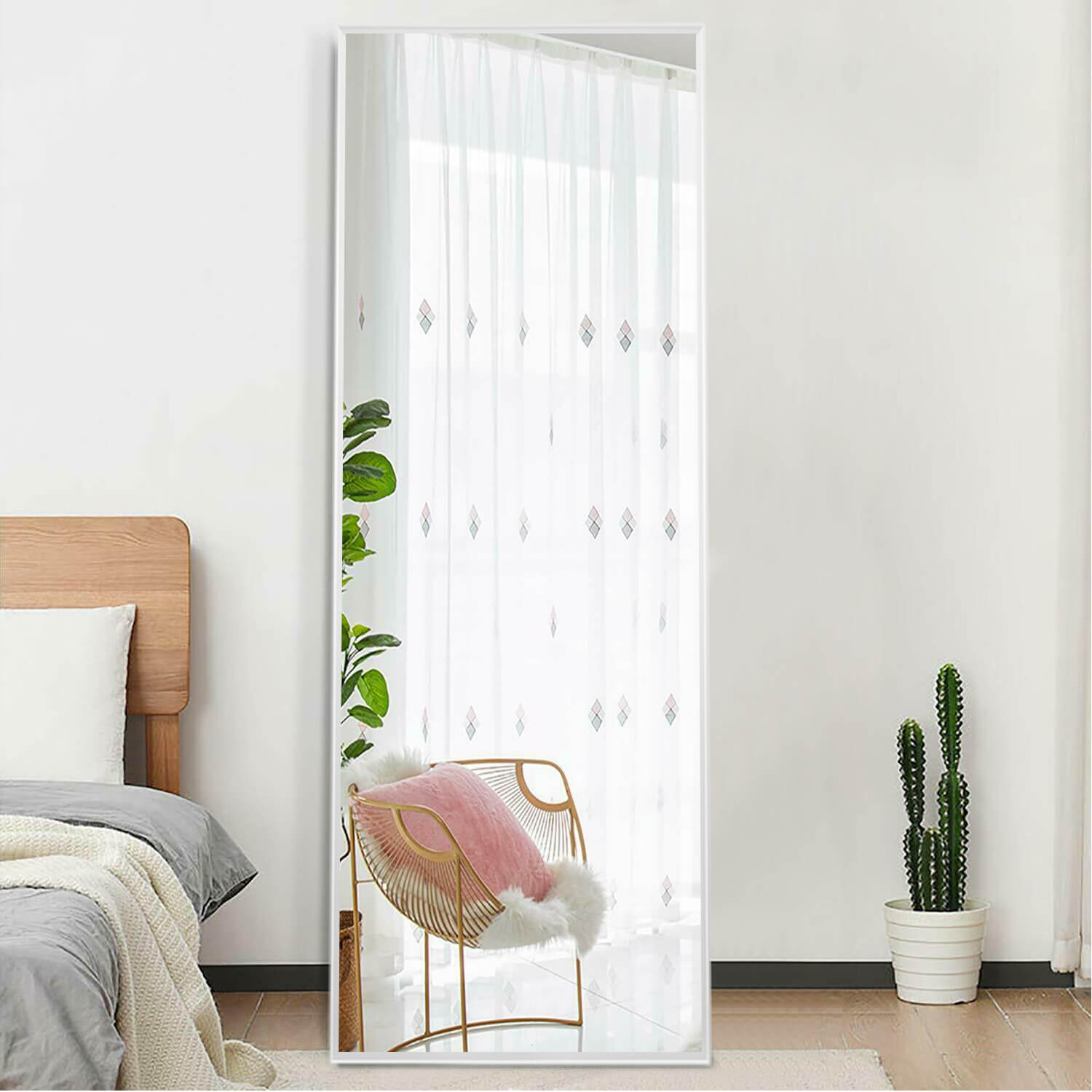 white full length body mirror