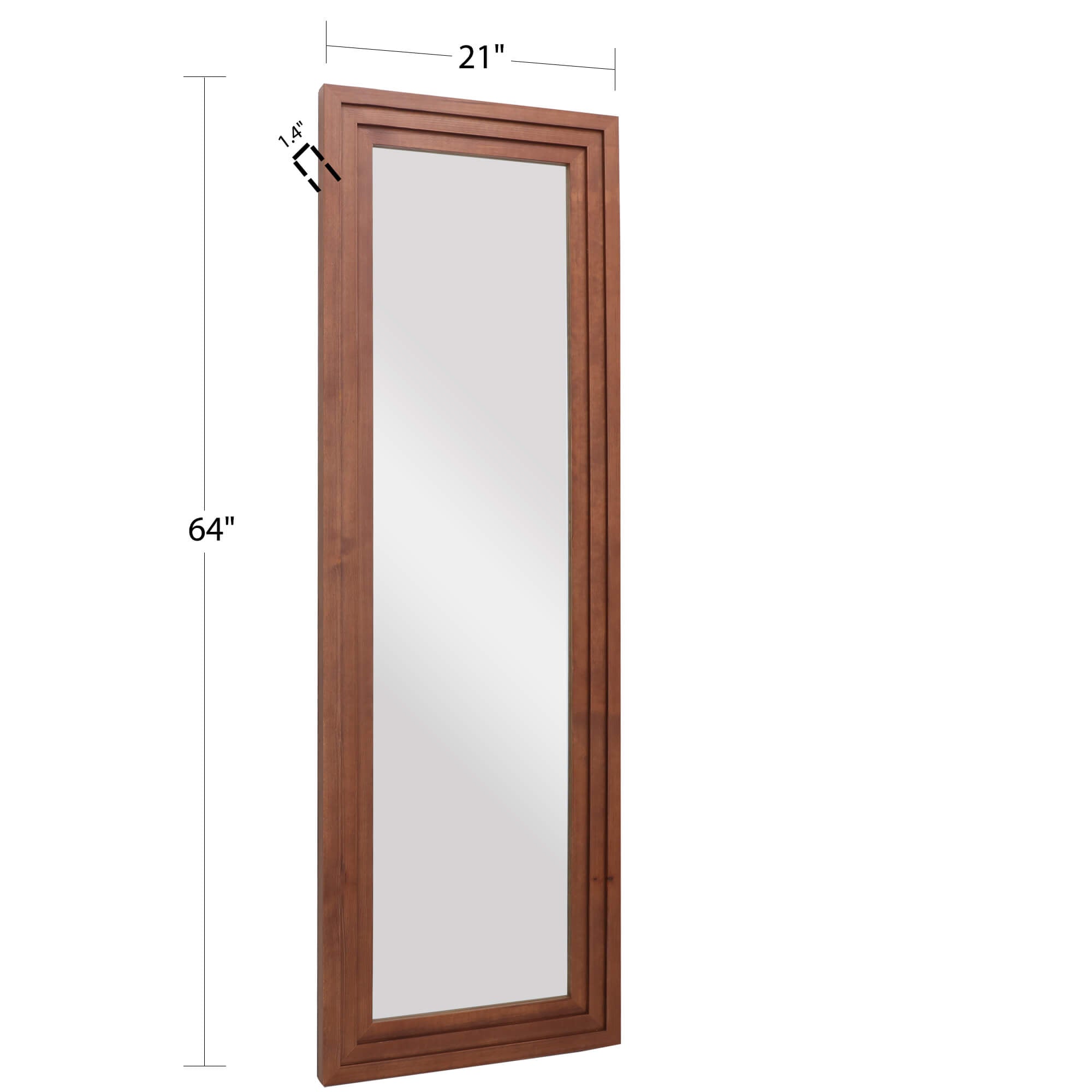 Annette-65"x22" Wood Rustic Full Length Decor Mirror