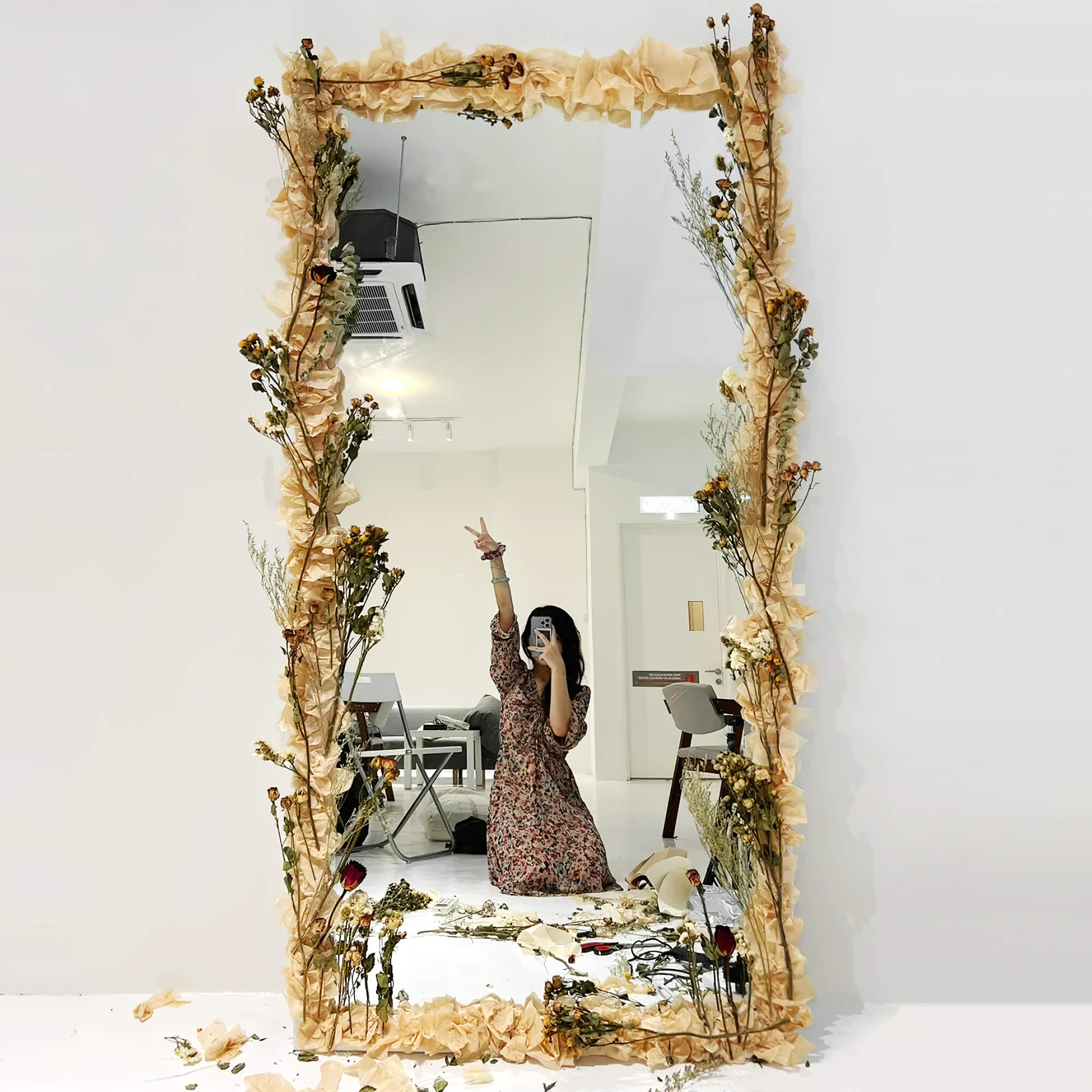 Dry Flower Autumn 3D Sydney Paper Mirror
