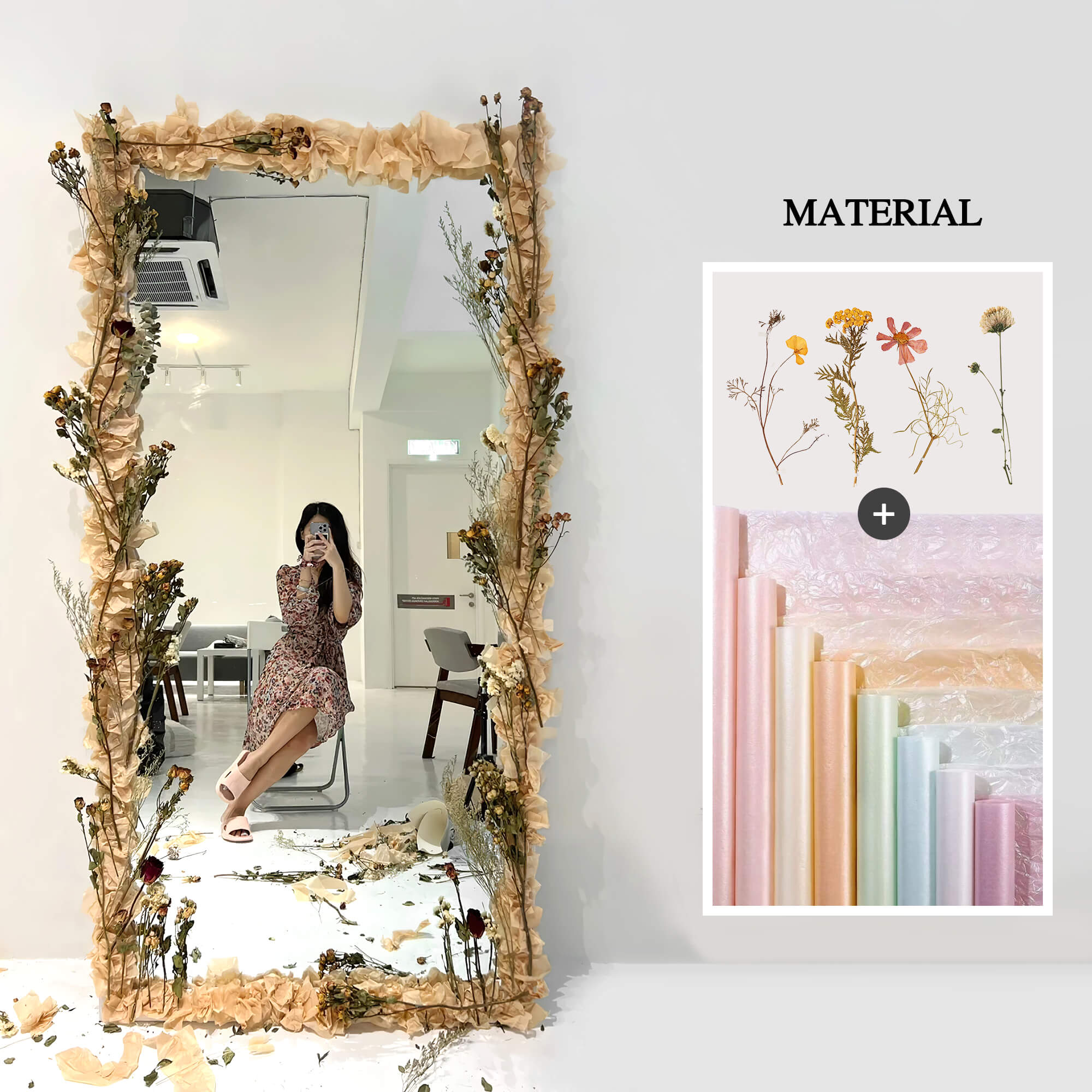 Dry Flower Autumn 3D Sydney Paper Mirror