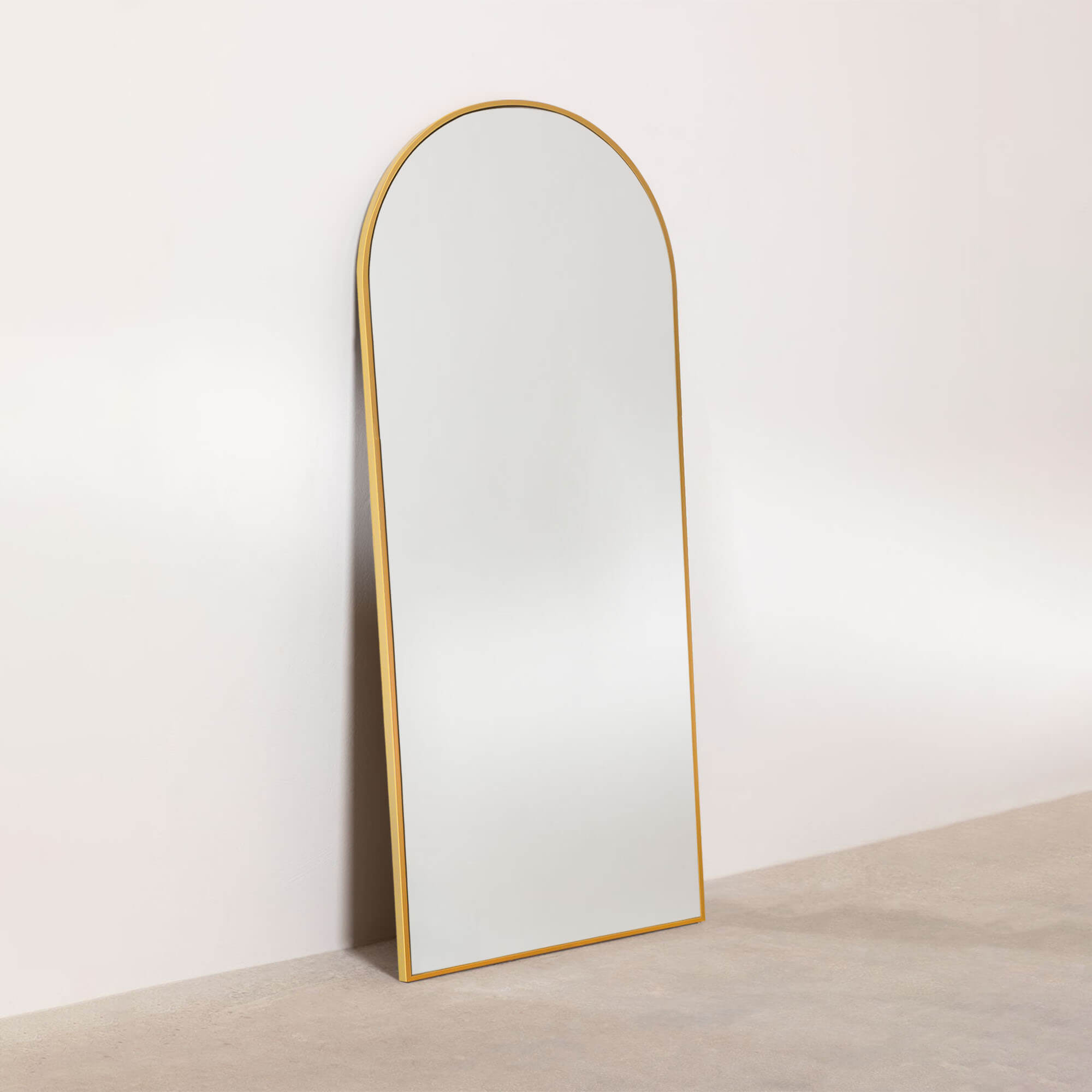 arched top floor mirror