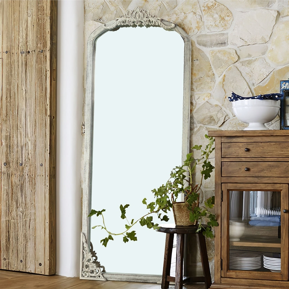 Jucy- 67"x28" Three Interchangeable Carved Solid Wood Full length Mirrors