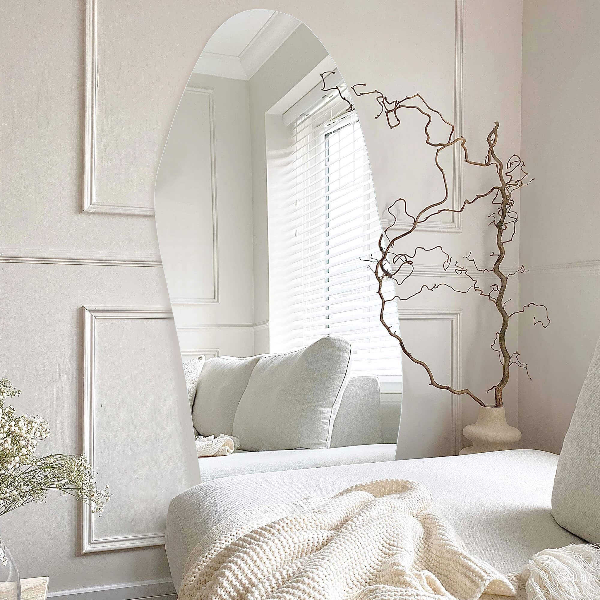 Gilbert-Exquisite Irregular Full Length Floor Mirror