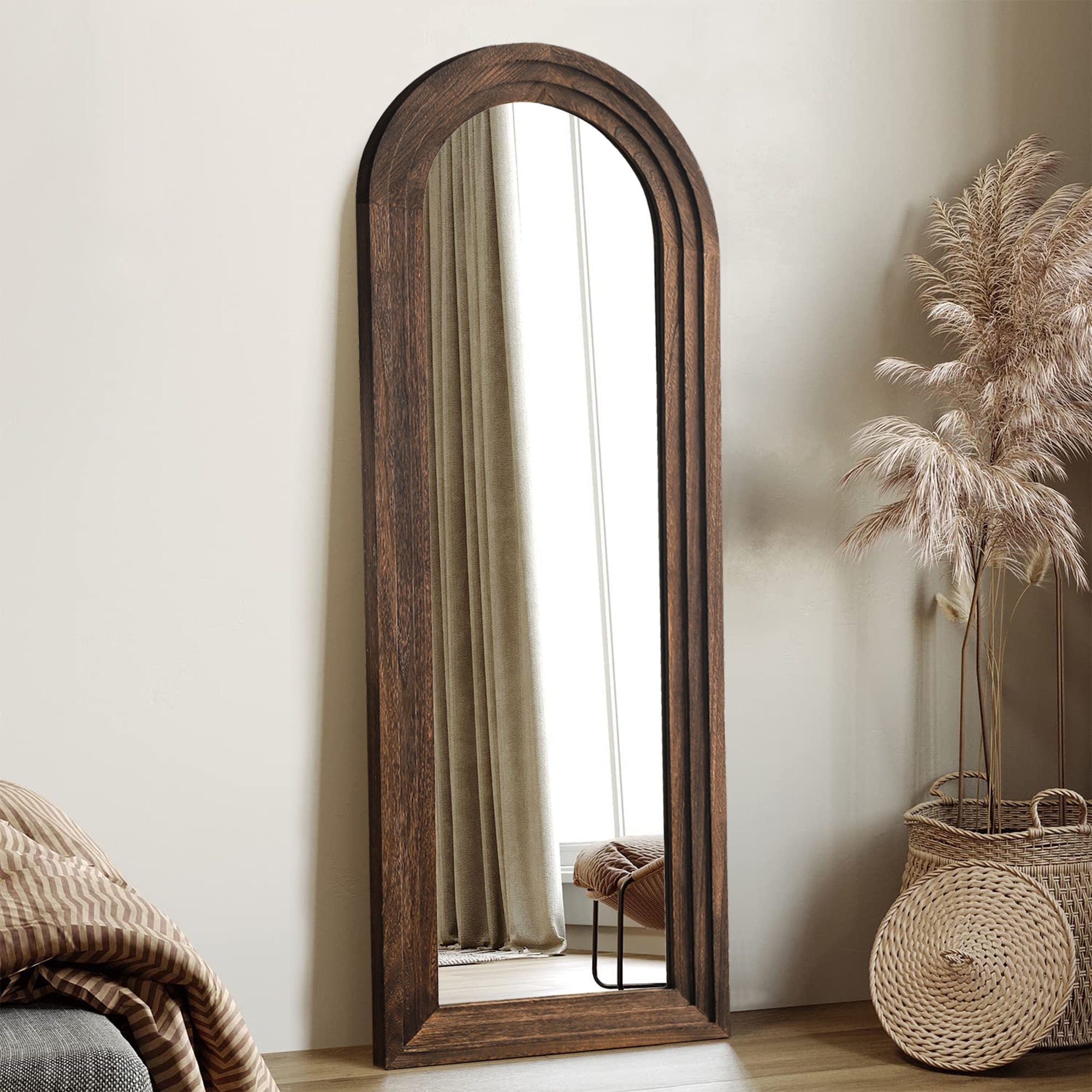 NeuType Arched Mirror 64x21 Full Length Mirror Floor Mirror Stand Up  Mirror