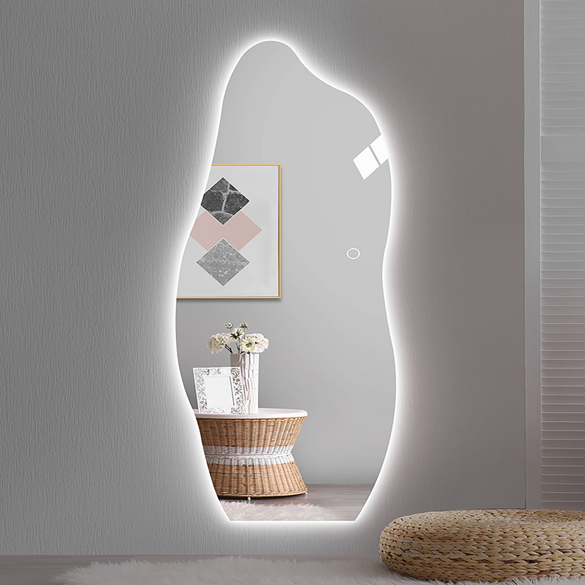 lighted full length mirror