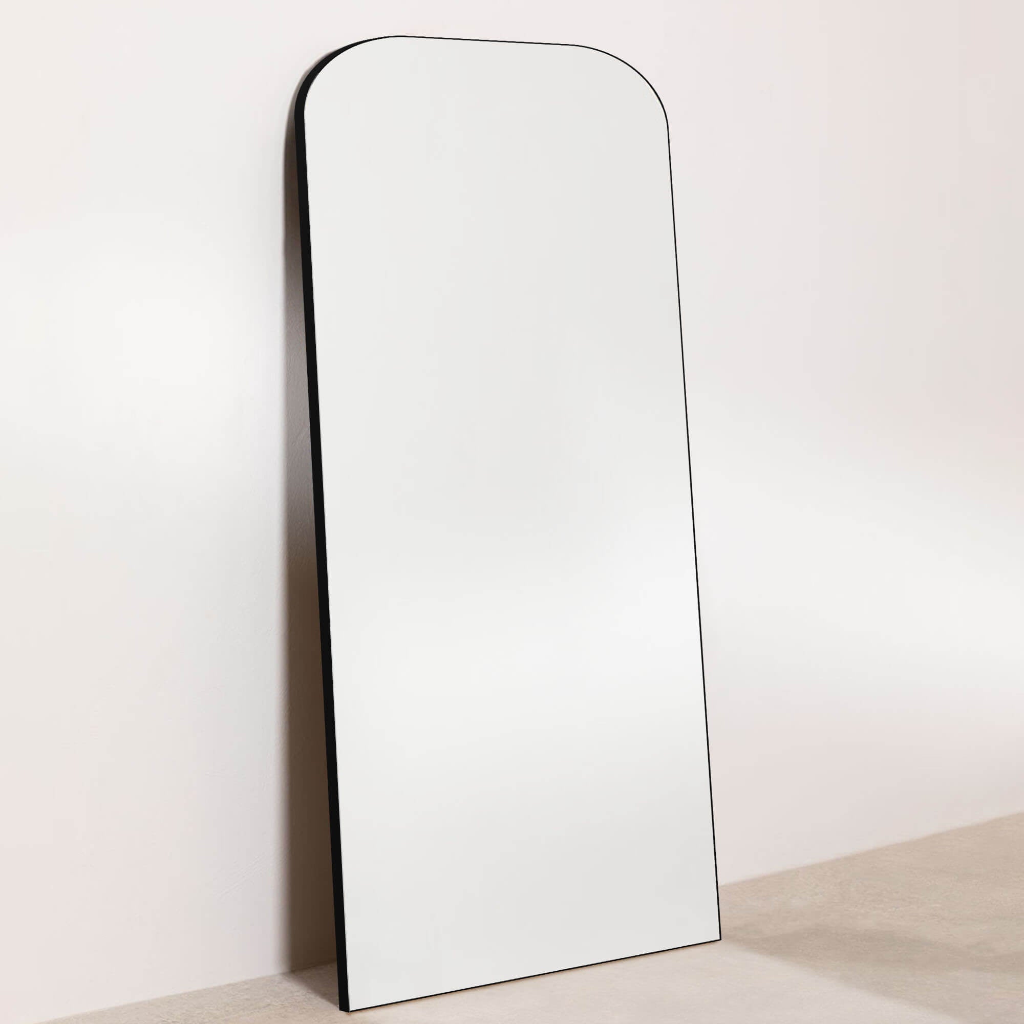 black full length leaning decor mirror