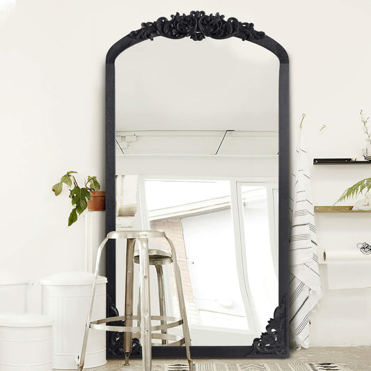 Jucy- 67"x28" Three Interchangeable Carved Solid Wood Full length Mirrors