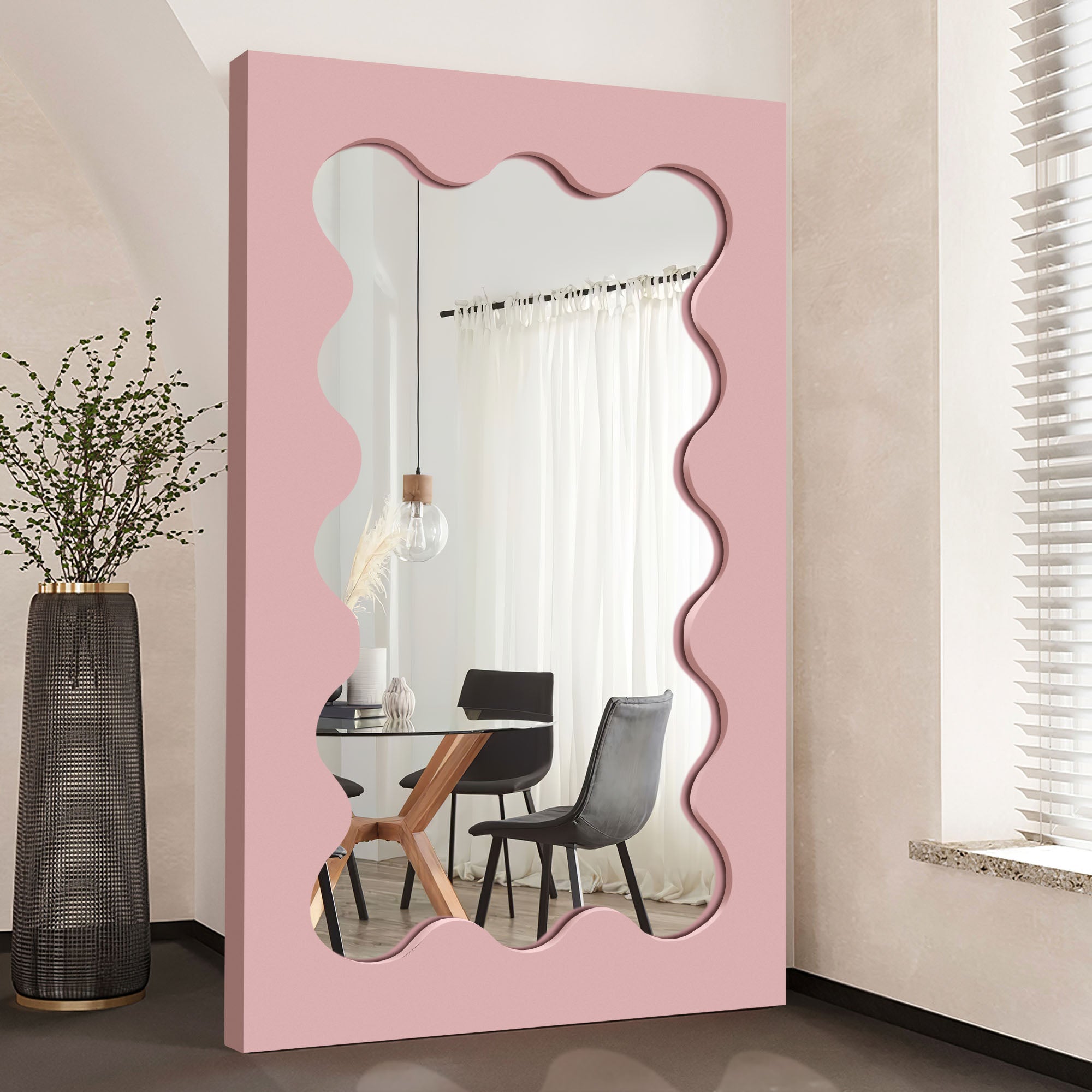 full length pink mirror