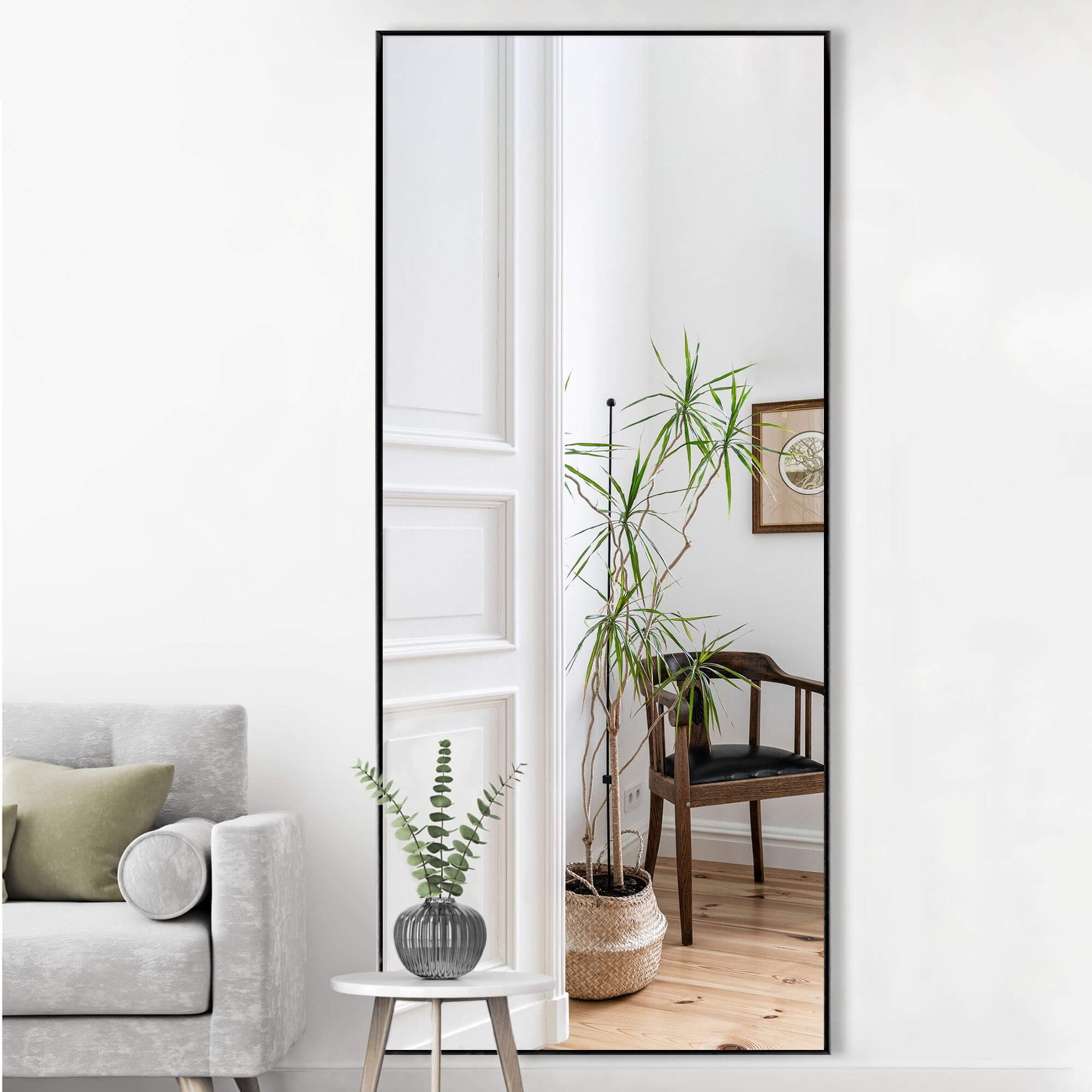 Dorothy-71"x 31.5" Oversized Rectangle Metal Framed Full Length Floor Mirror