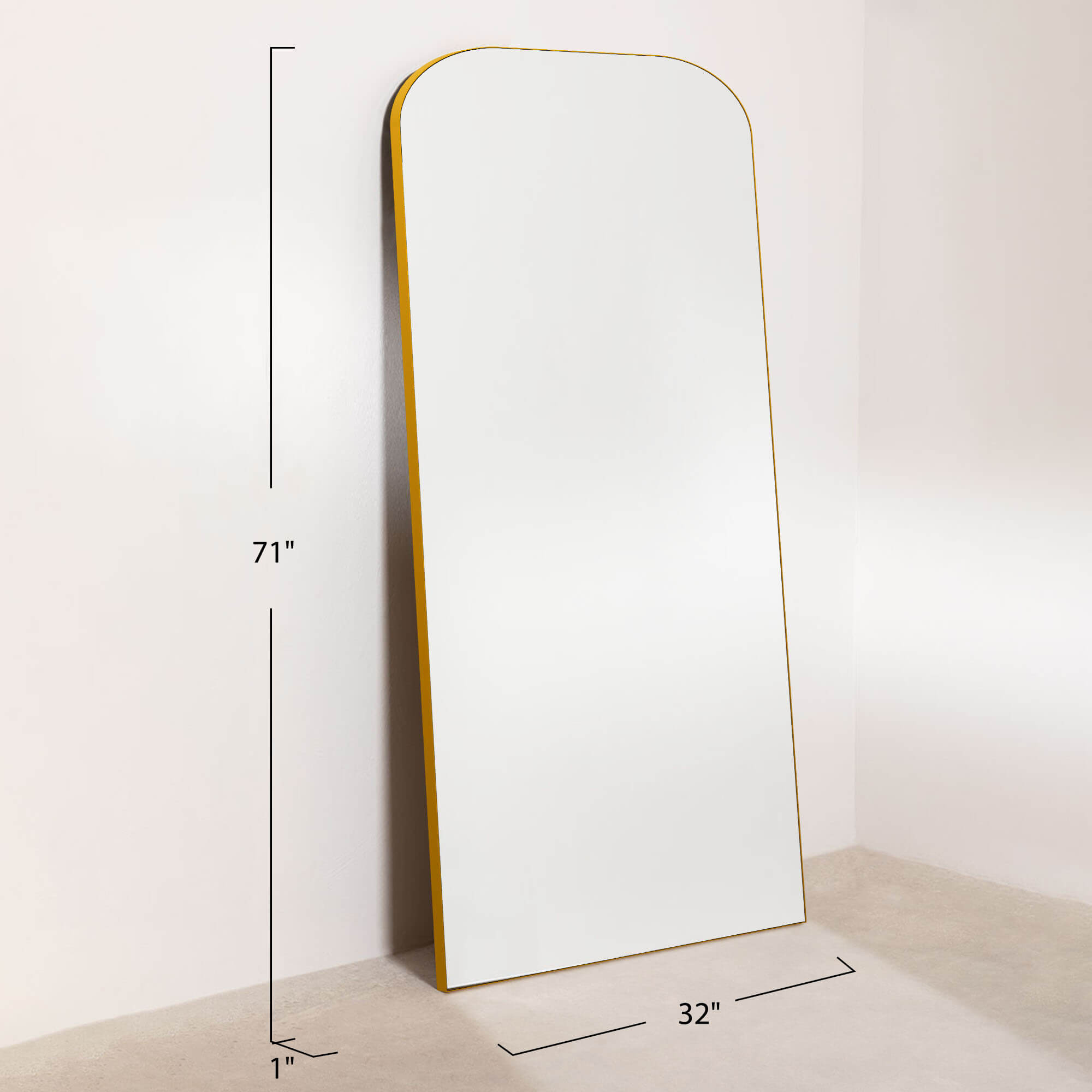 full length leaning decor mirror