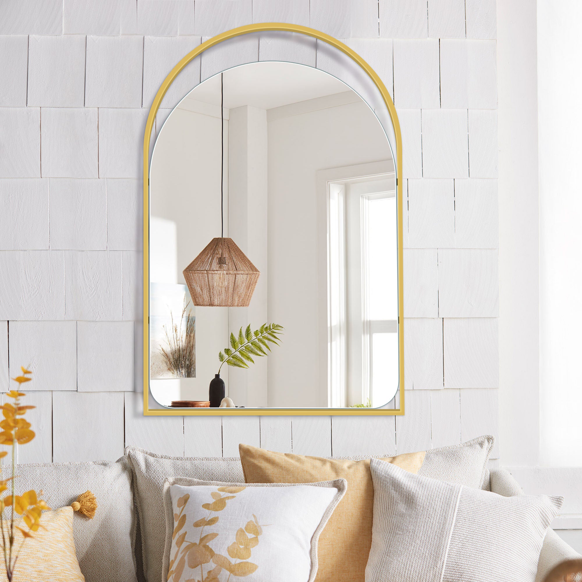 Bonny- Modern Home Decor Cutout Arch Top Floor Mirror