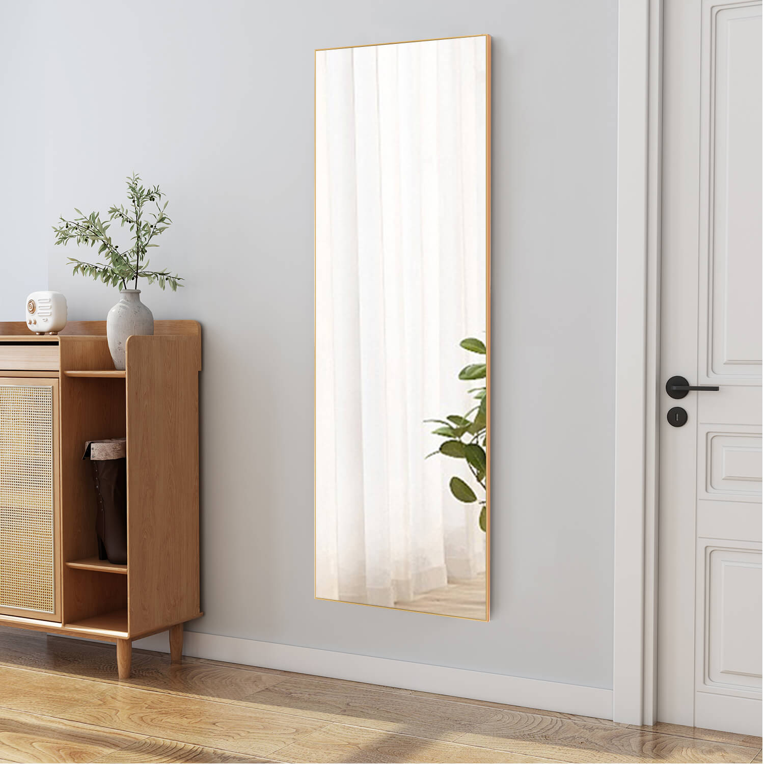 gold full length wall mirror