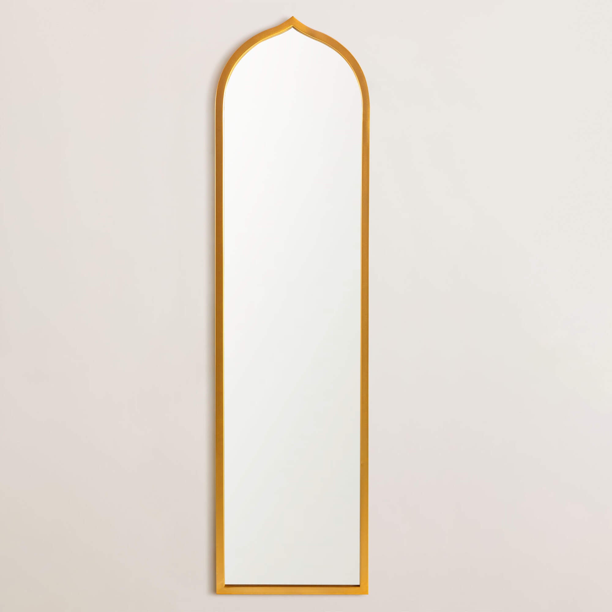 Hilary- Iron Elongated Gold & Black Arched Wall Decor Wall Mirror