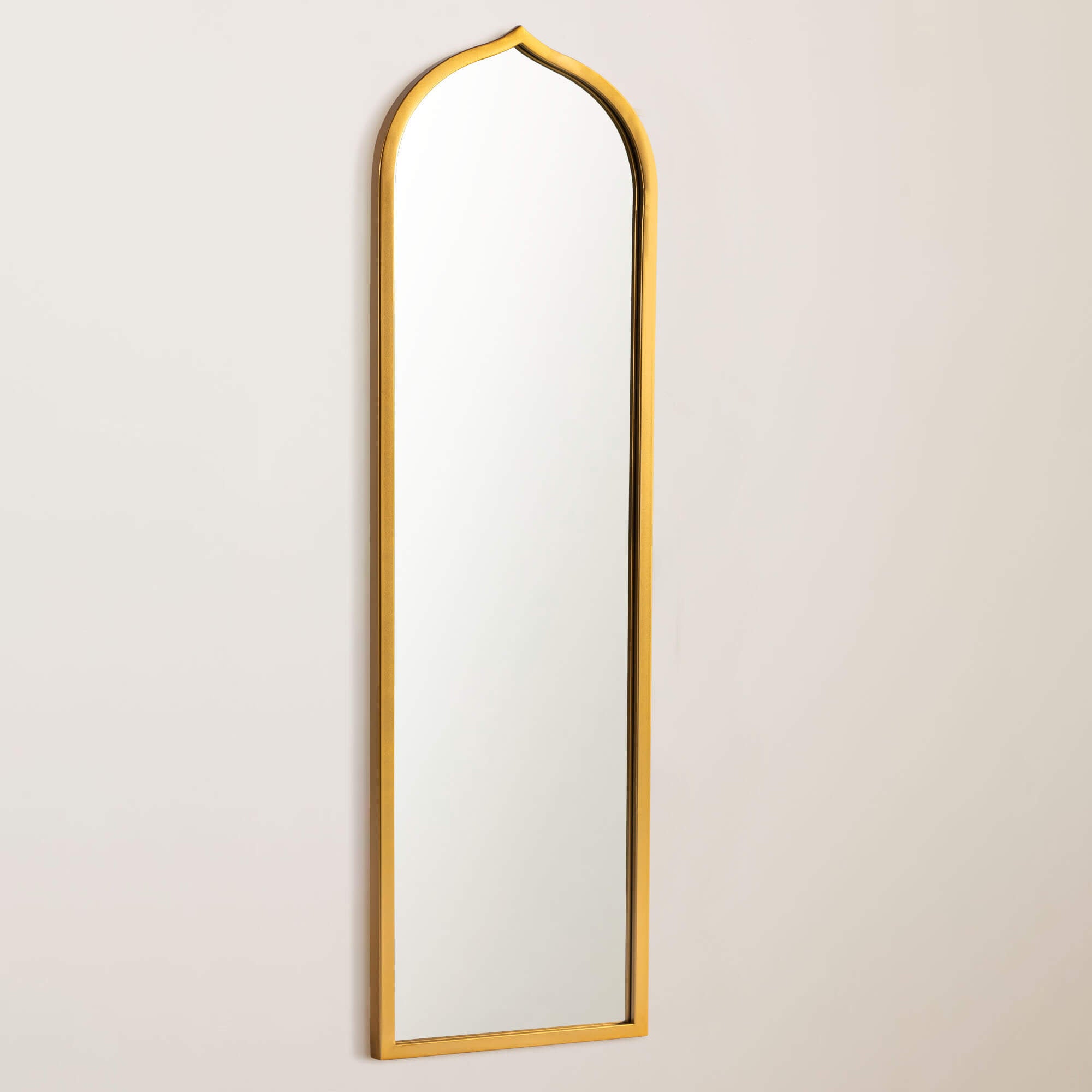 Hilary- Iron Elongated Gold & Black Arched Wall Decor Wall Mirror