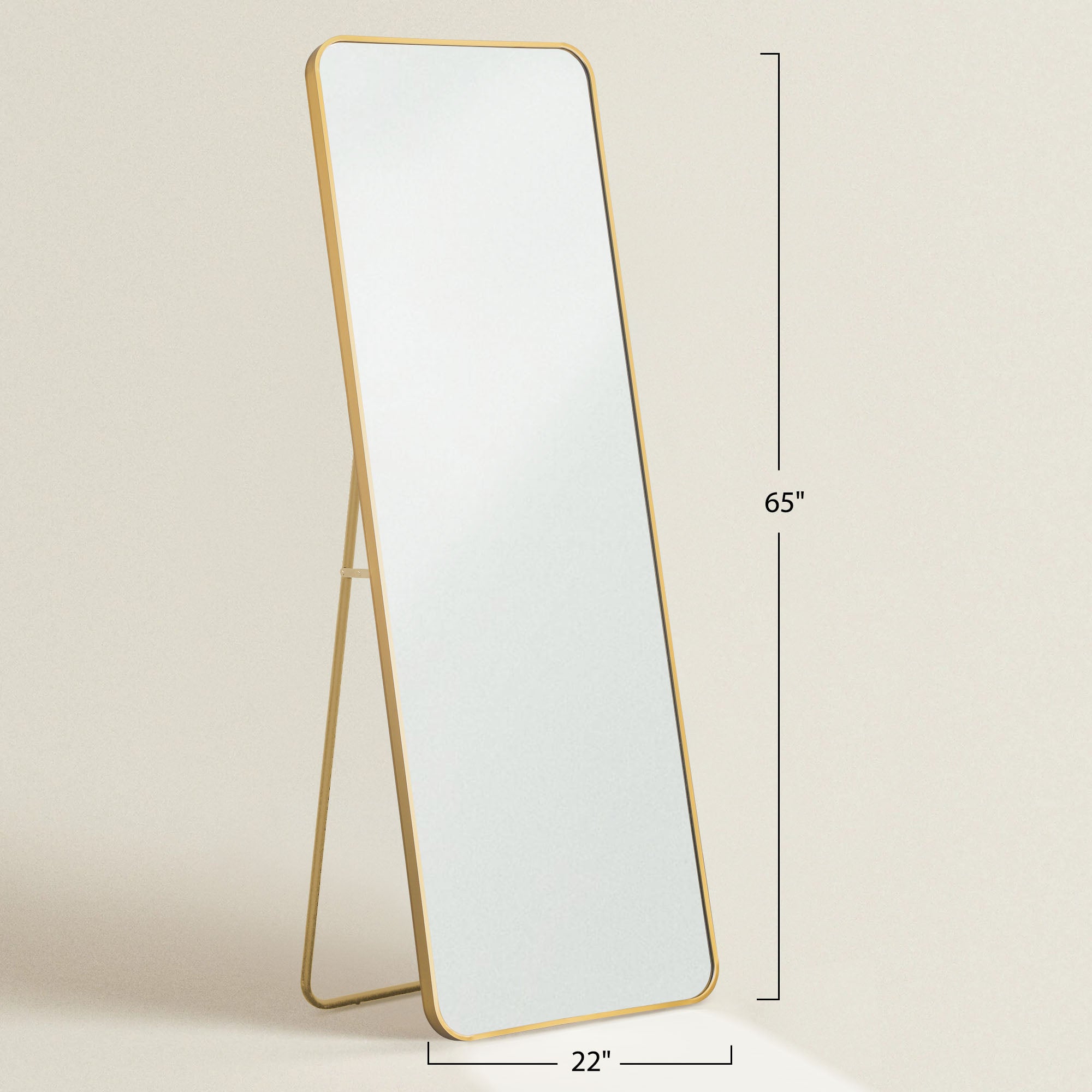 Dot-Modern Full Length Round Corner Mirror