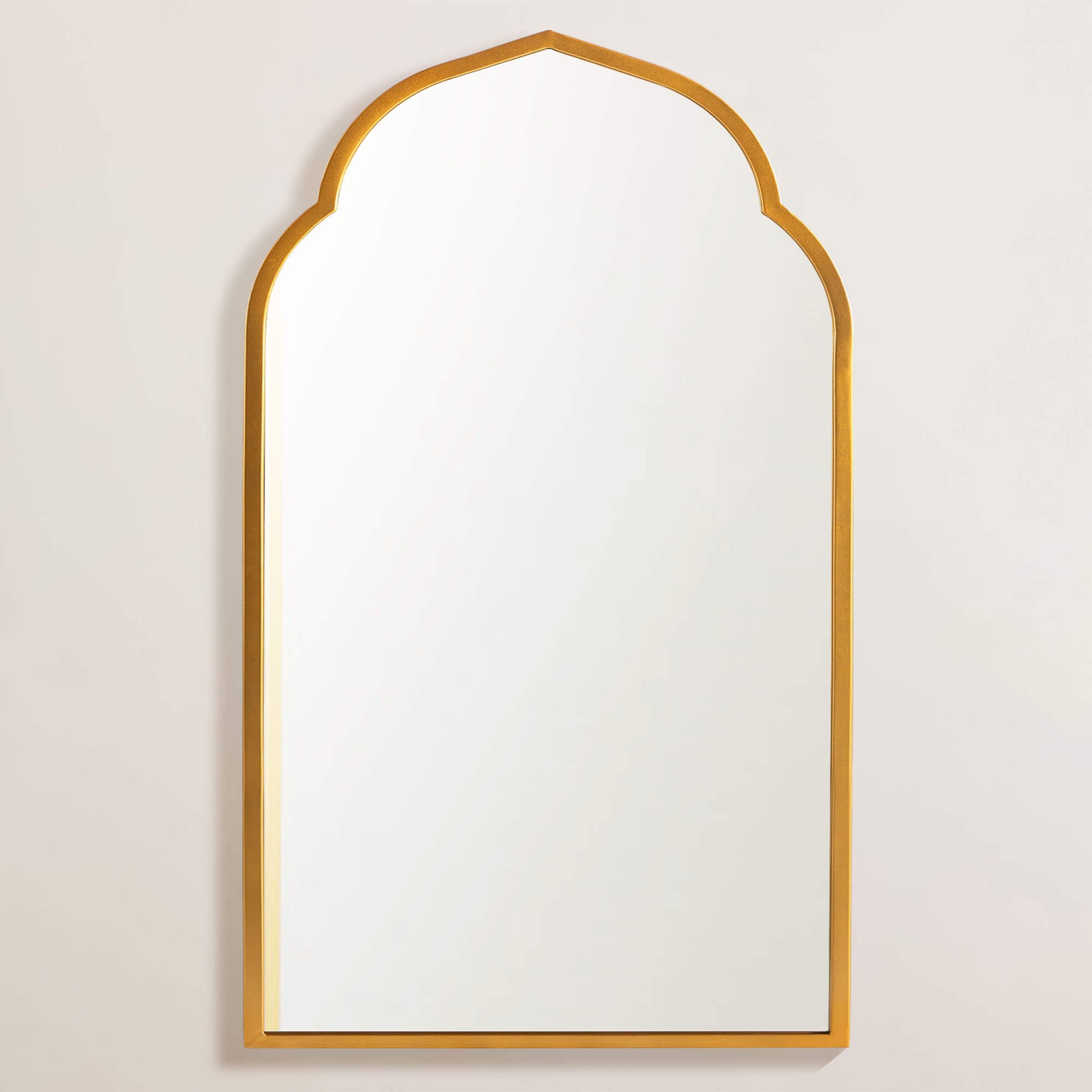 Hedda- Arch Moroccan Inspired Gold Iron Frame Wall Mirror
