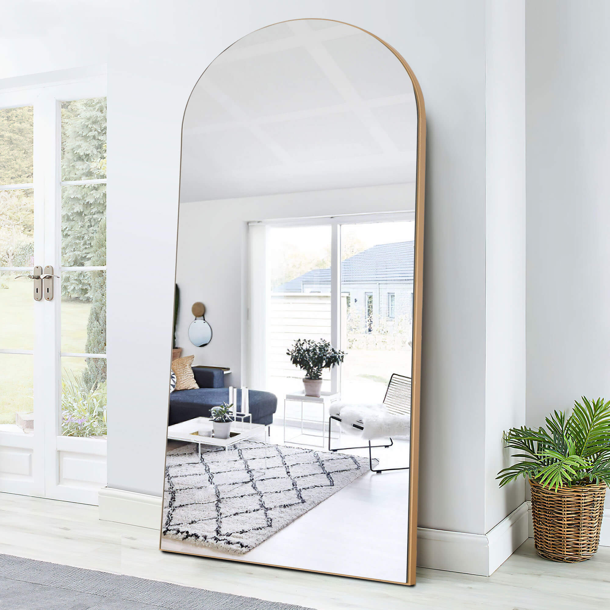 Riley-Oversized Arched-top Full Length Standing Mirror
