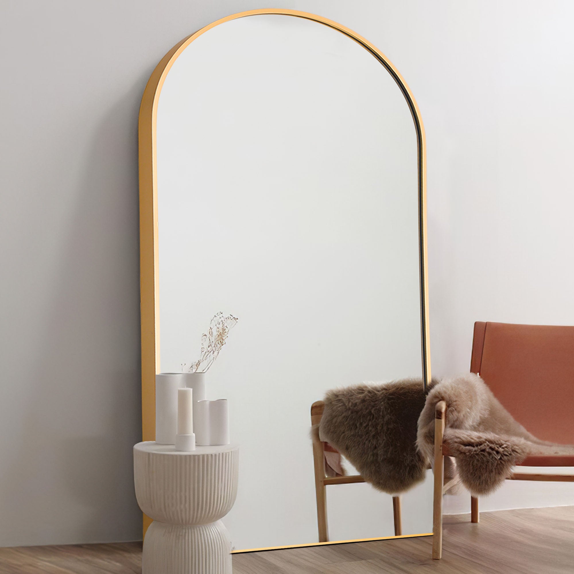 arched full length floor mirror