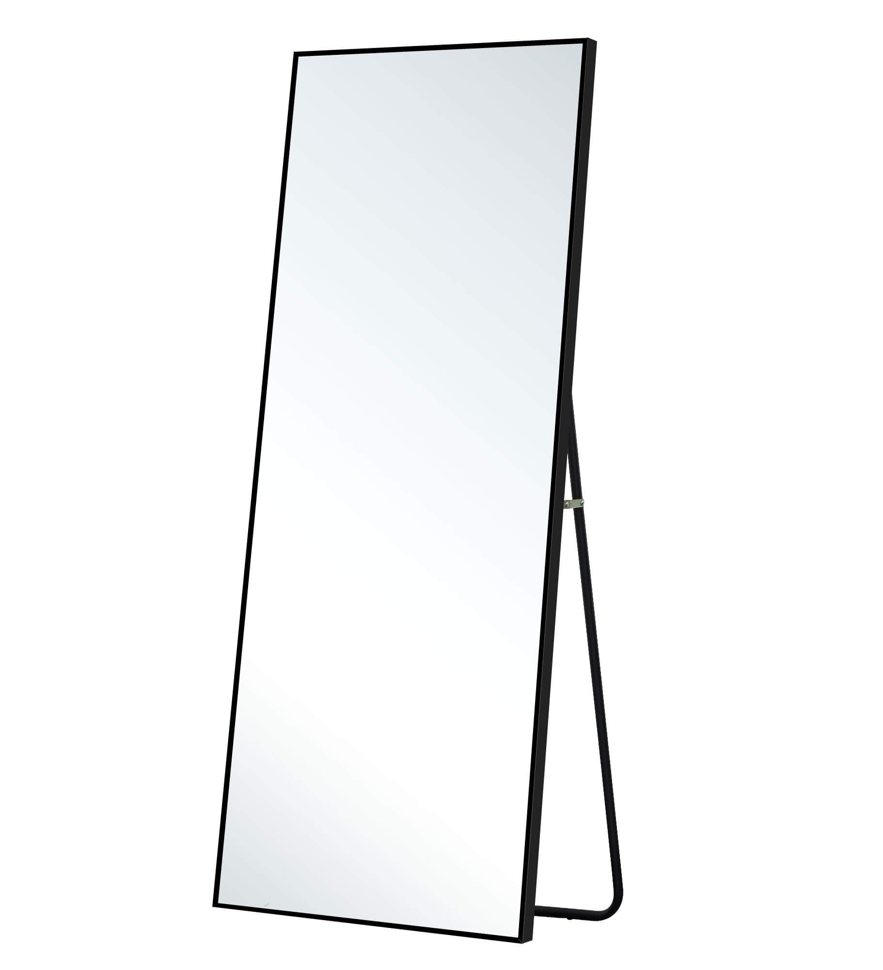 Neutype 65 inch x 22 inch Solid Wood Full Length Mirror with Standing Holder Floor Mirror Rectangular Wall Mounted Mirror Hanging Leaning, White, Size