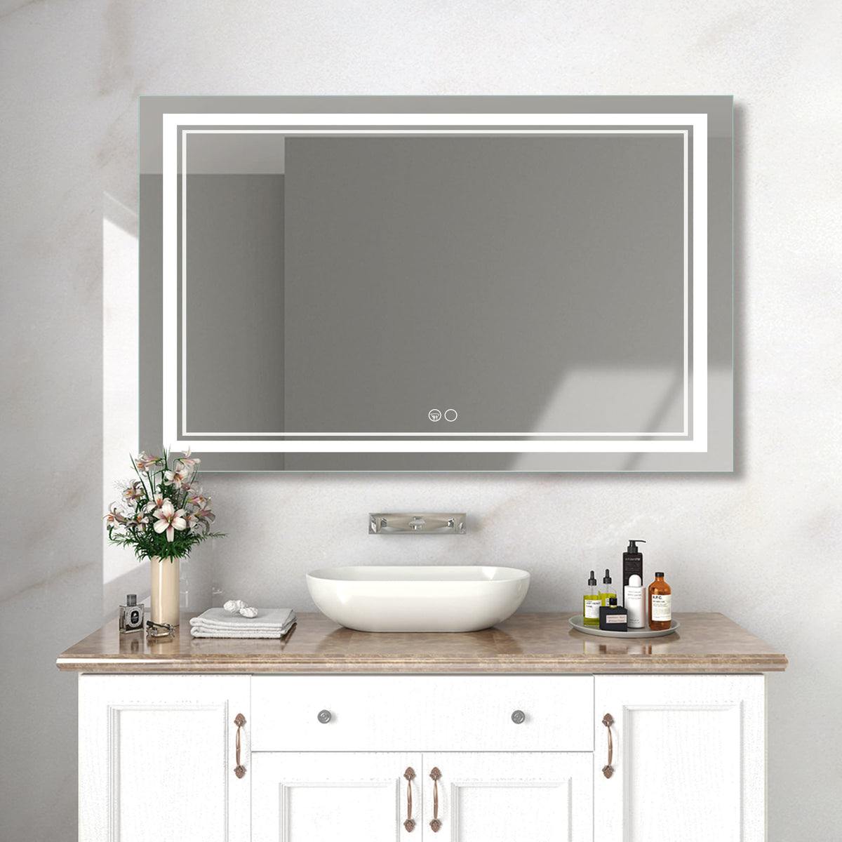 Natalie LED Bathroom Mirror Lighted Wall Mirror