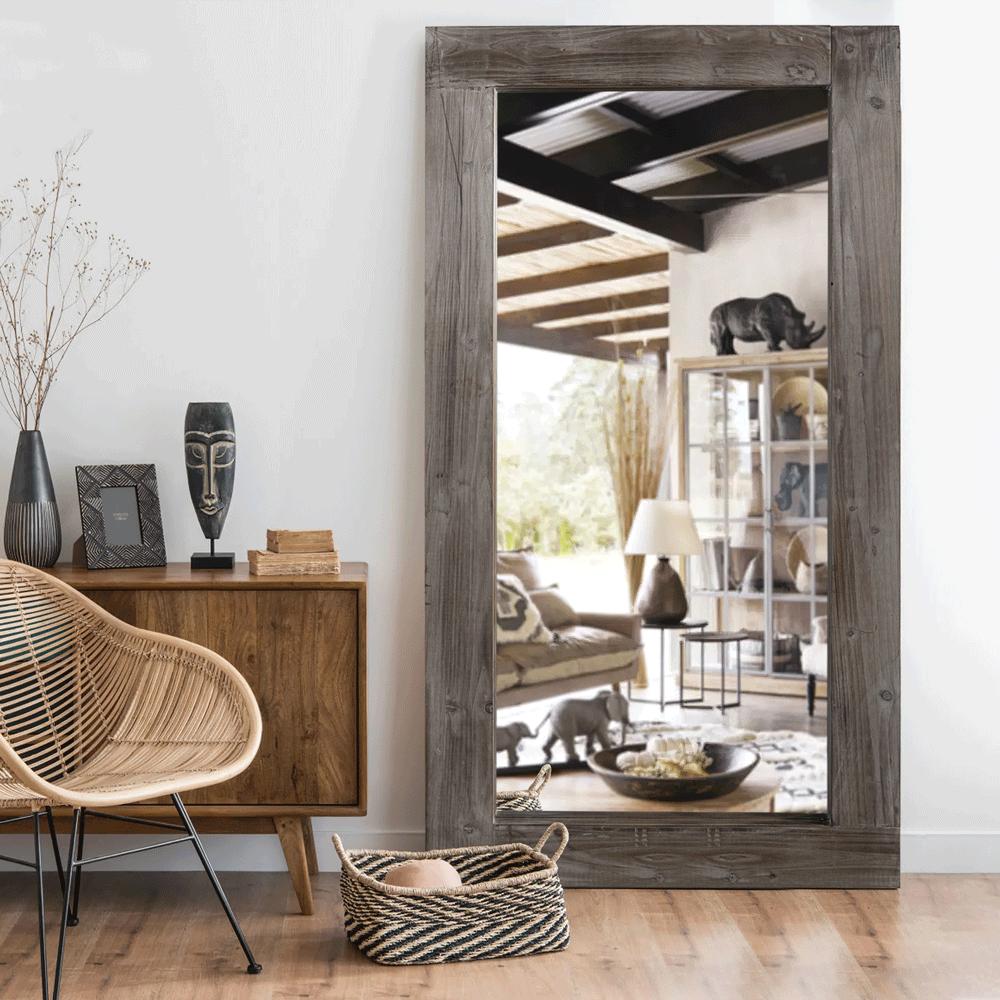 wood full length mirror