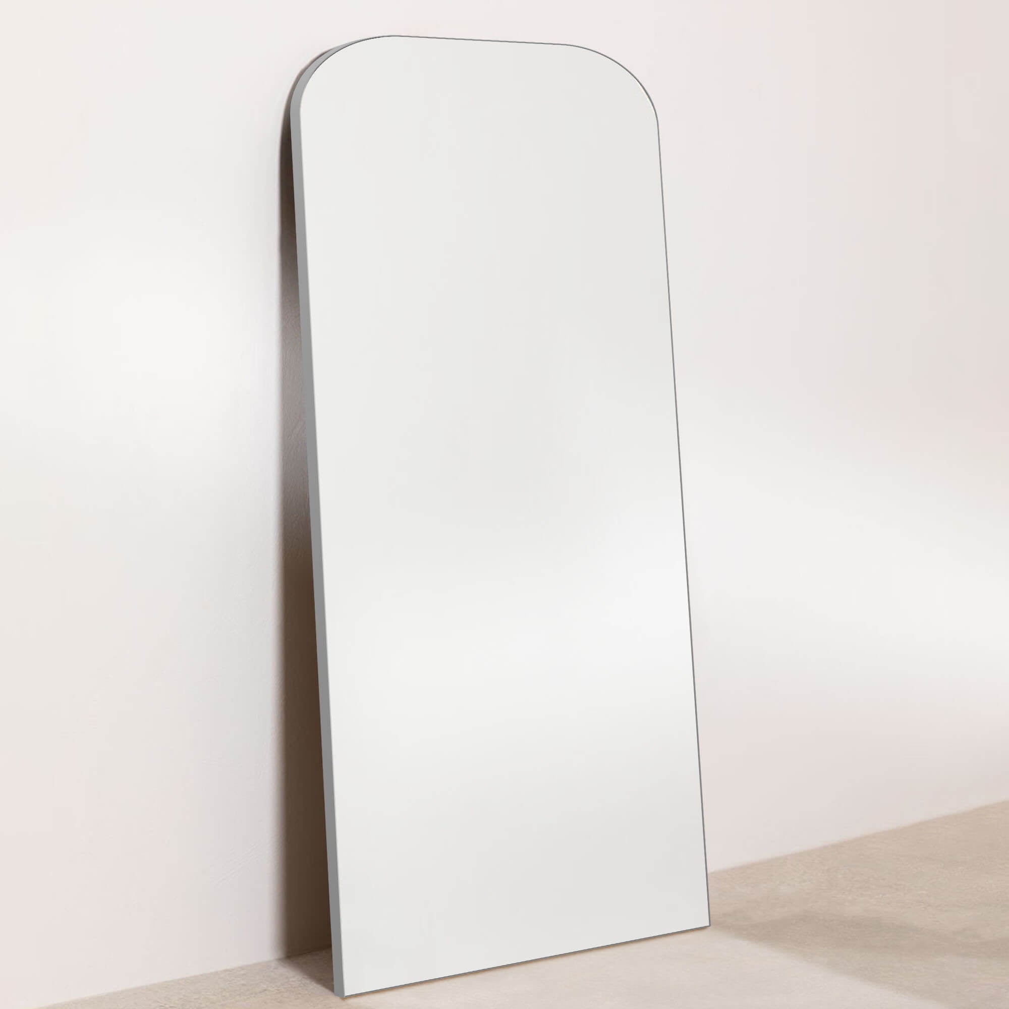 silver full length leaning decor mirror