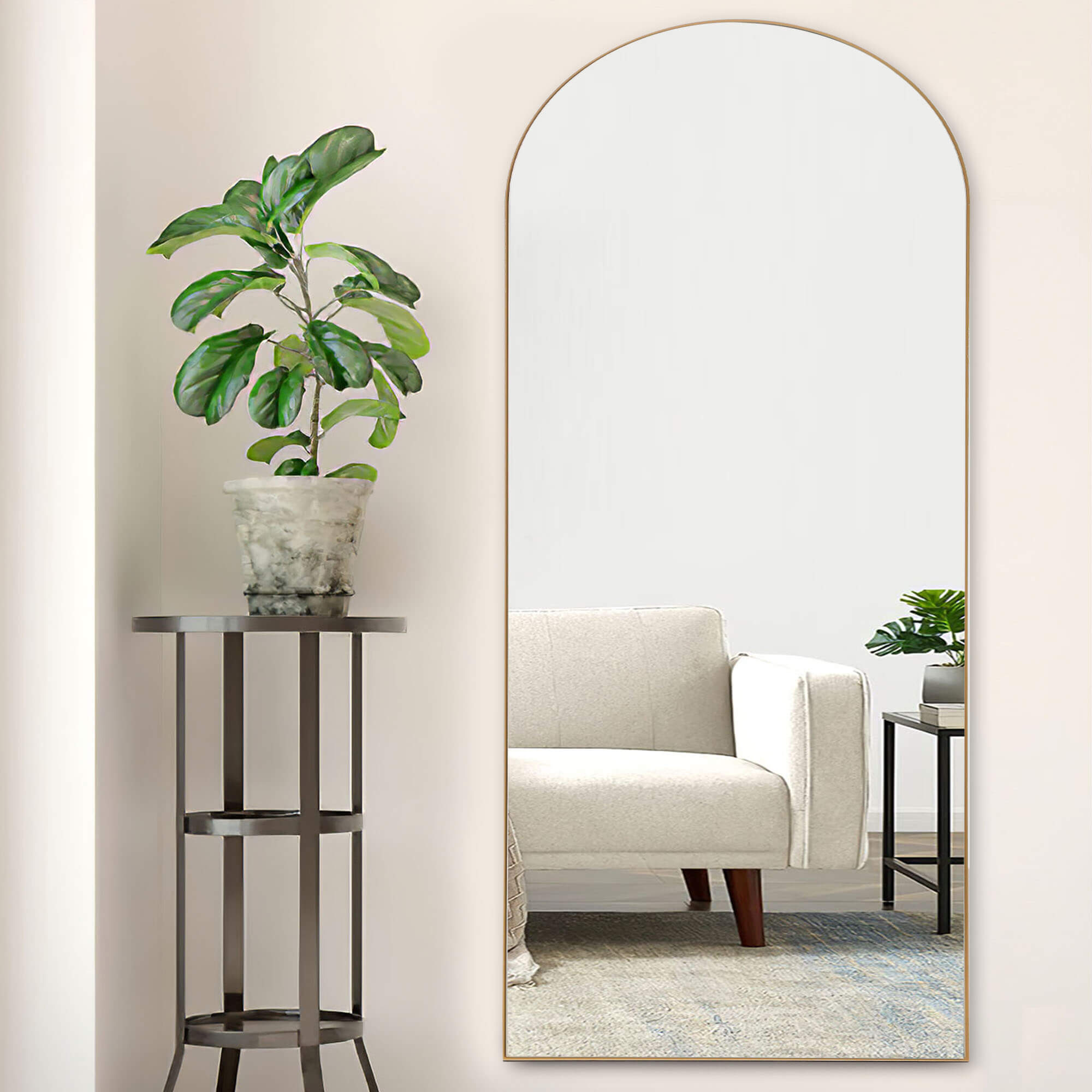 Riley-Oversized Arched-top Full Length Standing Mirror