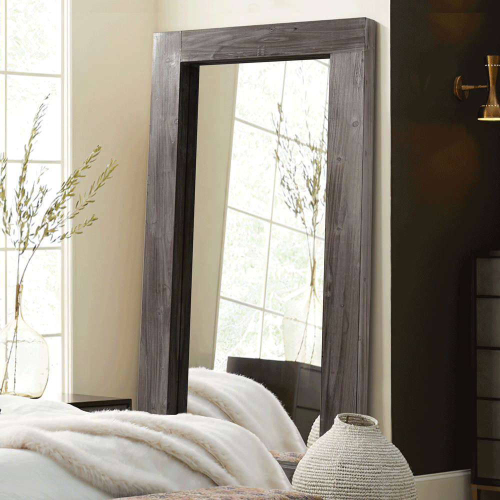 wood full length wall mirror